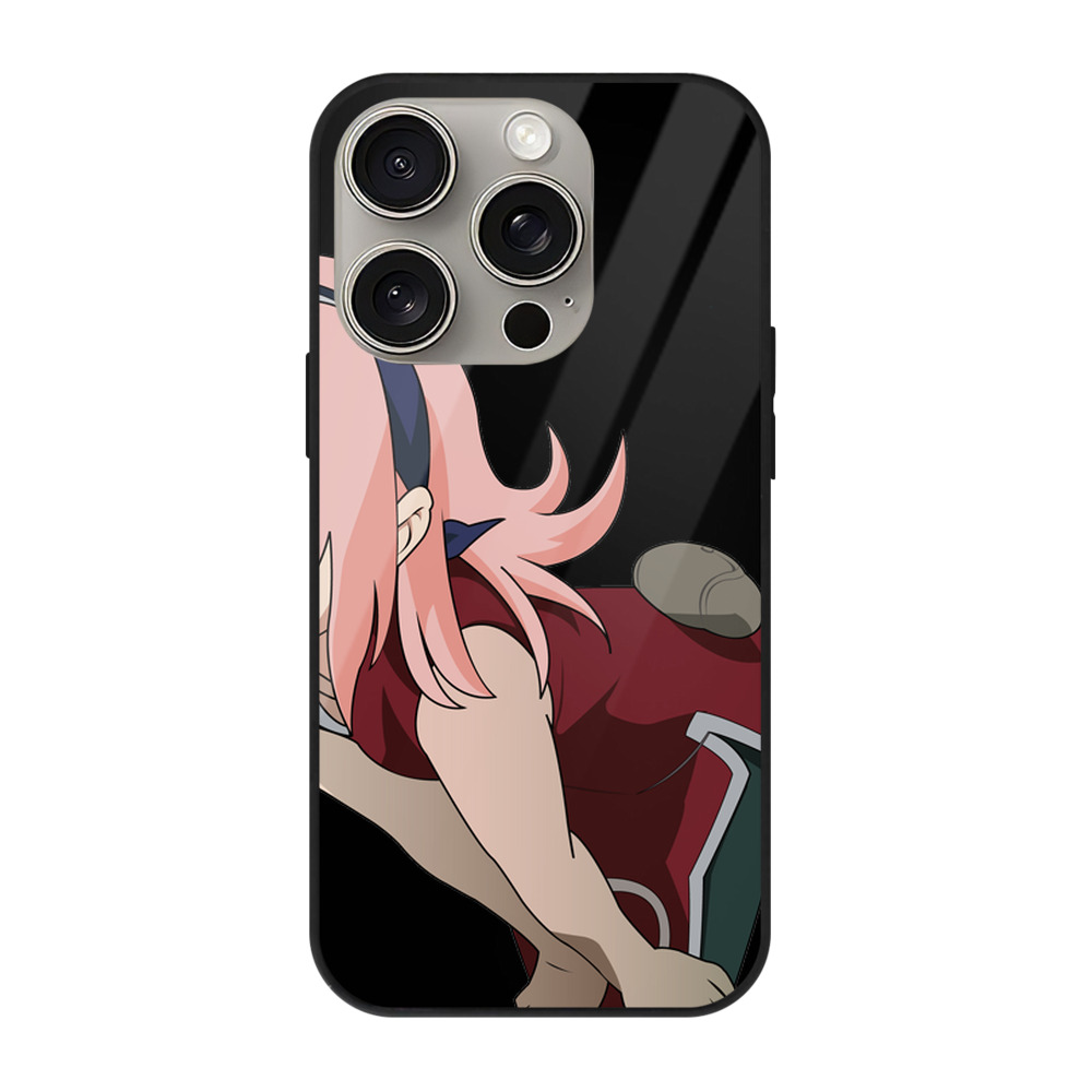 （画像用） NARUTO -ナルト- 春野サクラ Haruno Sakura 【iPhone15Pro対応】スマホケース 耐衝撃＆黄変防止 背面ガラス