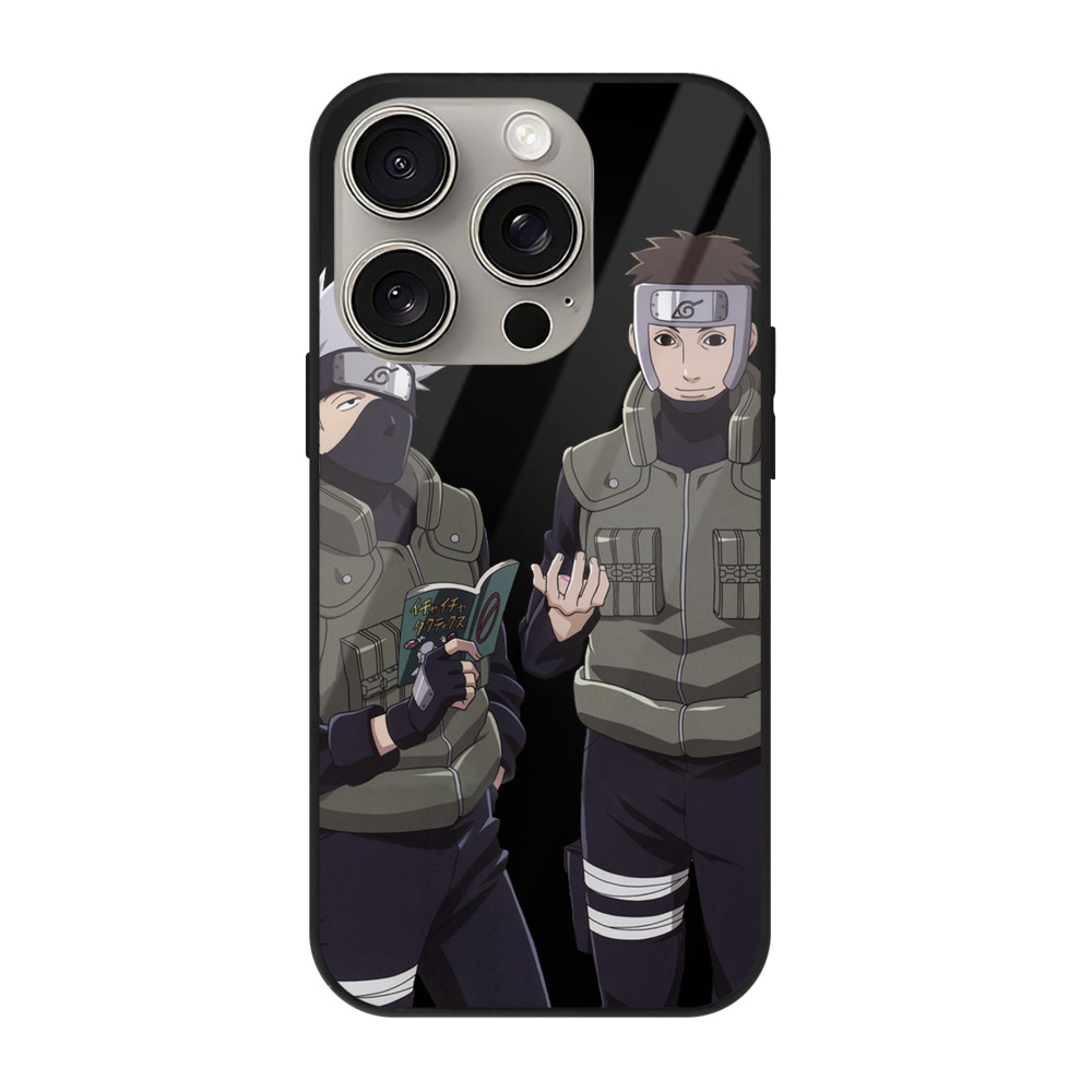 （画像用） NARUTO -ナルト- はたけ カカシ Hatake Kakashi 【iPhone15Pro対応】スマホケース 耐衝撃＆黄変防止 背面ガラス