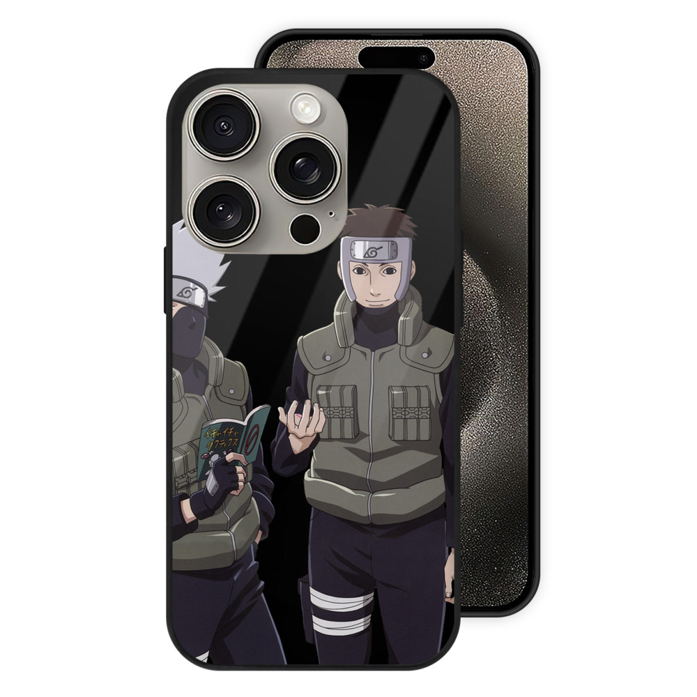 （画像用） NARUTO -ナルト- はたけ カカシ Hatake Kakashi 【iPhone15Pro対応】スマホケース 耐衝撃＆黄変防止 背面ガラス