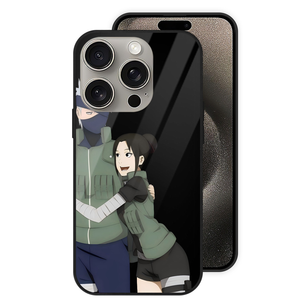 （画像用） NARUTO -ナルト- はたけ カカシ Hatake Kakashi 【iPhone15Pro対応】スマホケース 耐衝撃＆黄変防止 背面ガラス