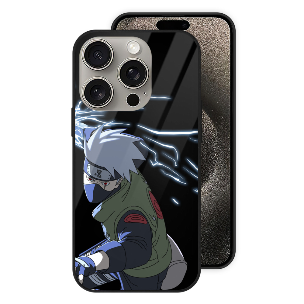 （画像用） NARUTO -ナルト- はたけ カカシ Hatake Kakashi 【iPhone15Pro対応】スマホケース 耐衝撃＆黄変防止 背面ガラス