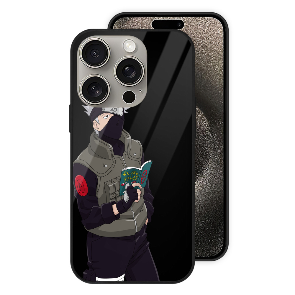 （画像用） NARUTO -ナルト- はたけ カカシ Hatake Kakashi 【iPhone15Pro対応】スマホケース 耐衝撃＆黄変防止 背面ガラス