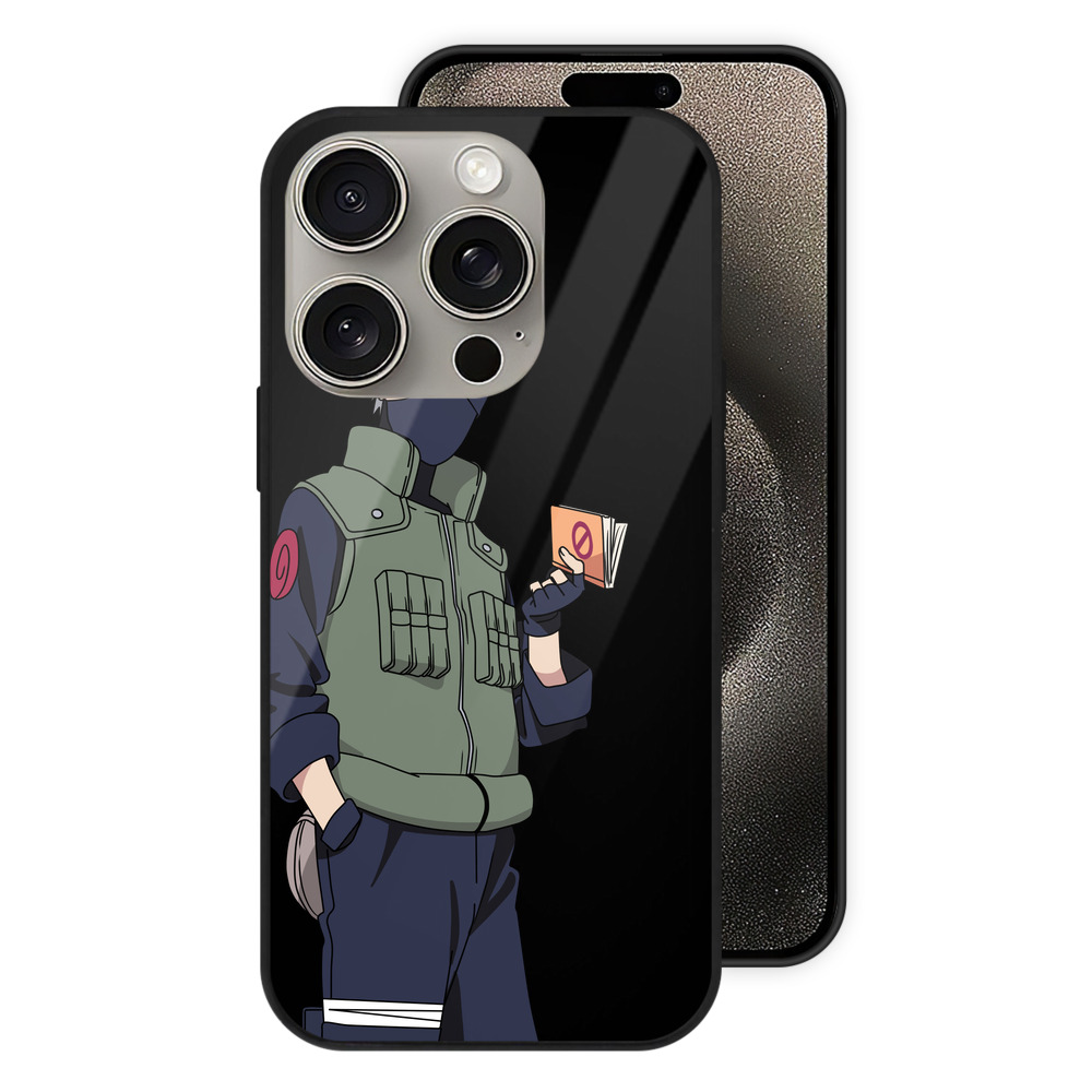 （画像用） NARUTO -ナルト- はたけ カカシ Hatake Kakashi 【iPhone15Pro対応】スマホケース 耐衝撃＆黄変防止 背面ガラス