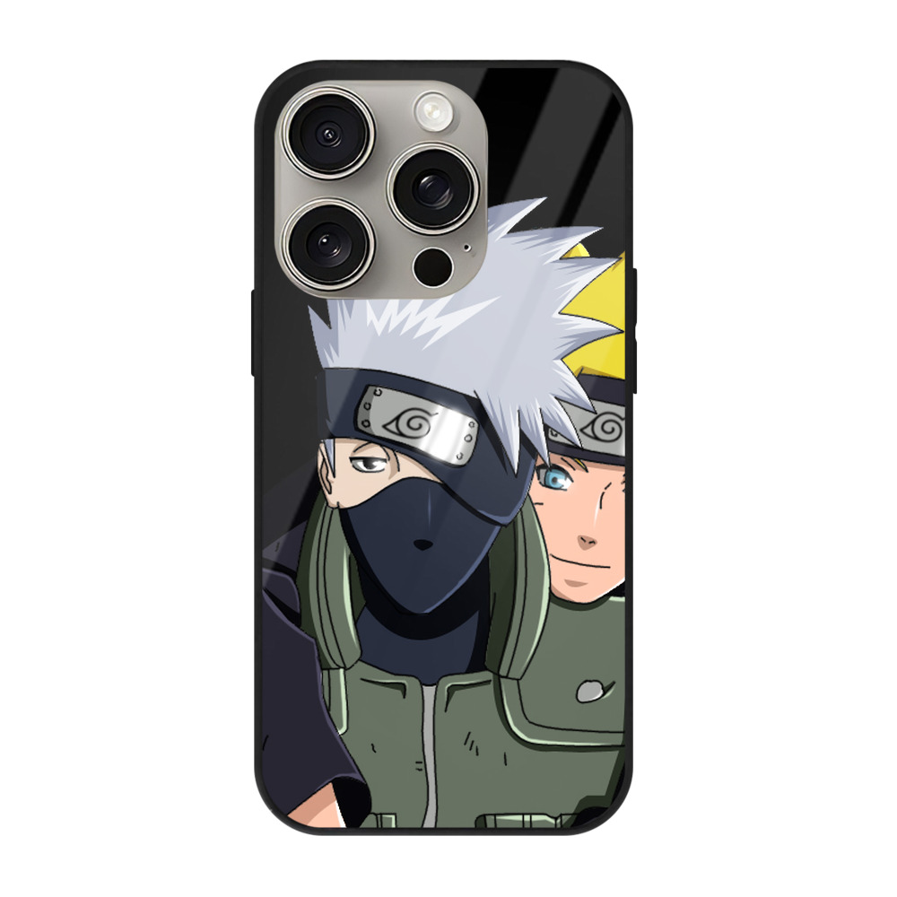 （画像用） NARUTO -ナルト- はたけ カカシ Hatake Kakashi 【iPhone15Pro対応】スマホケース 耐衝撃＆黄変防止 背面ガラス