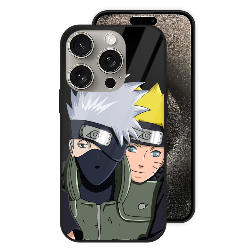 （画像用） NARUTO -ナルト- はたけ カカシ Hatake Kakashi 【iPhone15Pro対応】スマホケース 耐衝撃＆黄変防止 背面ガラス