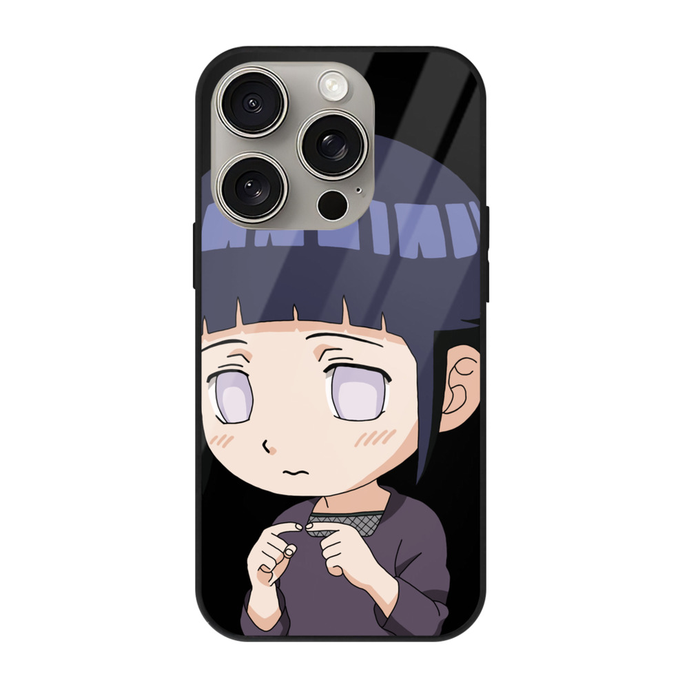 （画像用） NARUTO -ナルト- 日向ヒナタ Hyūga Hinata 【iPhone15Pro対応】スマホケース 耐衝撃＆黄変防止 背面ガラス