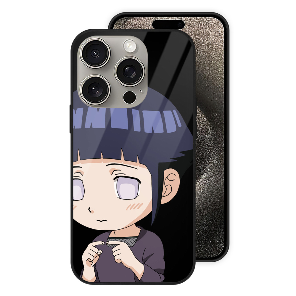 （画像用） NARUTO -ナルト- 日向ヒナタ Hyūga Hinata 【iPhone15Pro対応】スマホケース 耐衝撃＆黄変防止 背面ガラス