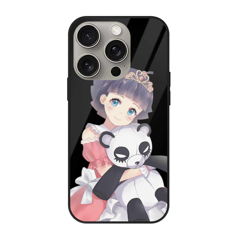 （画像用） NARUTO -ナルト- うずまき ヒマワリ Uzumaki Himawari 【iPhone15Pro対応】スマホケース 耐衝撃＆黄変防止 背面ガラス