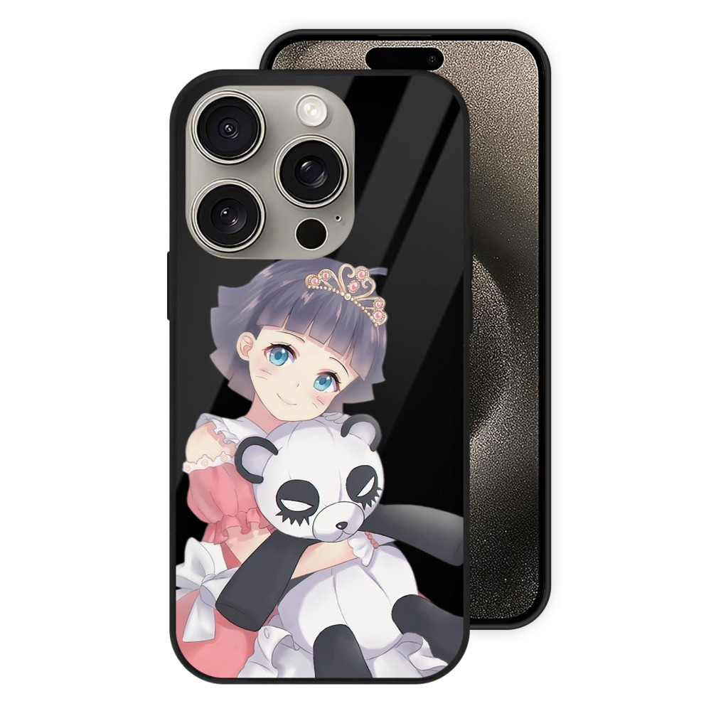 （画像用） NARUTO -ナルト- うずまき ヒマワリ Uzumaki Himawari 【iPhone15Pro対応】スマホケース 耐衝撃＆黄変防止 背面ガラス