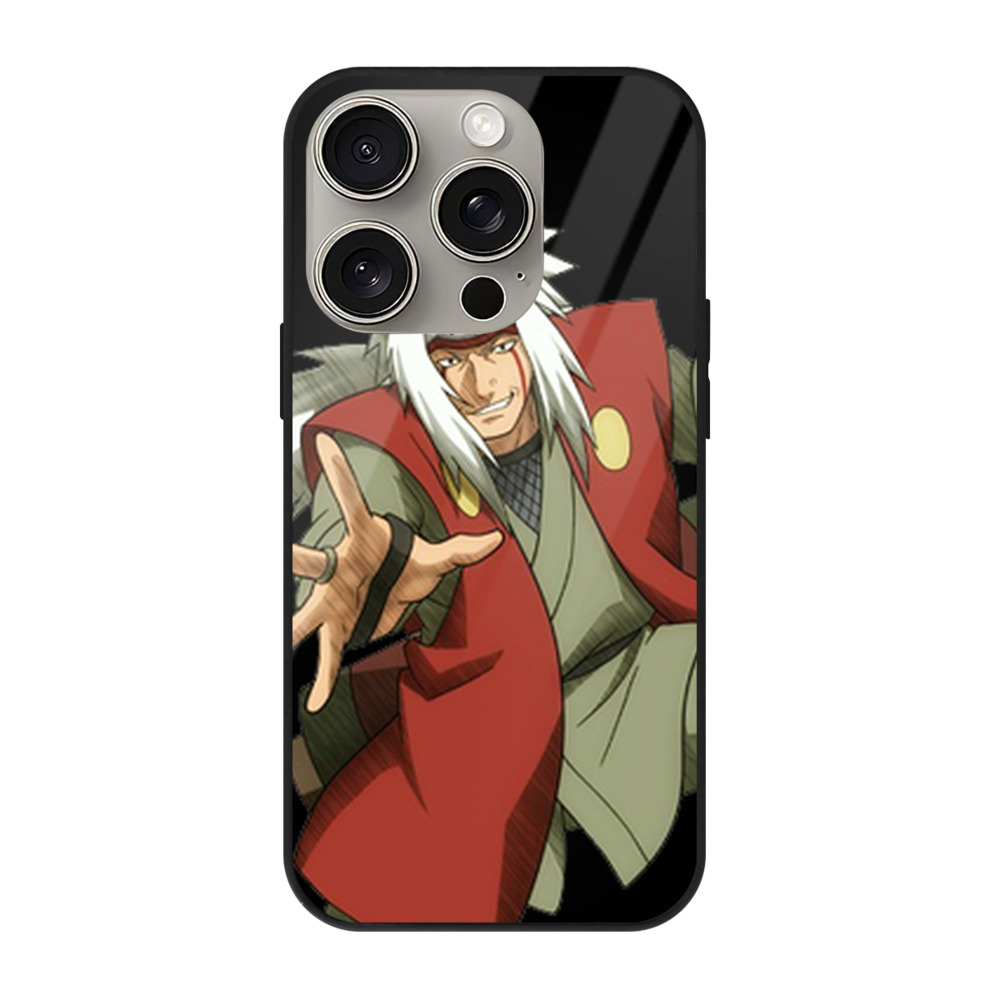 （画像用） NARUTO -ナルト- 自来也（じらいや） Jiraiya 【iPhone15Pro対応】スマホケース 耐衝撃＆黄変防止 背面ガラス