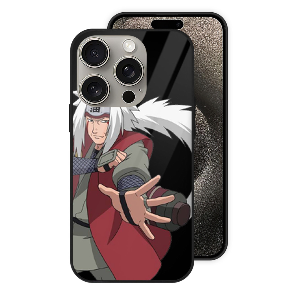 （画像用） NARUTO -ナルト- 自来也（じらいや） Jiraiya 【iPhone15Pro対応】スマホケース 耐衝撃＆黄変防止 背面ガラス
