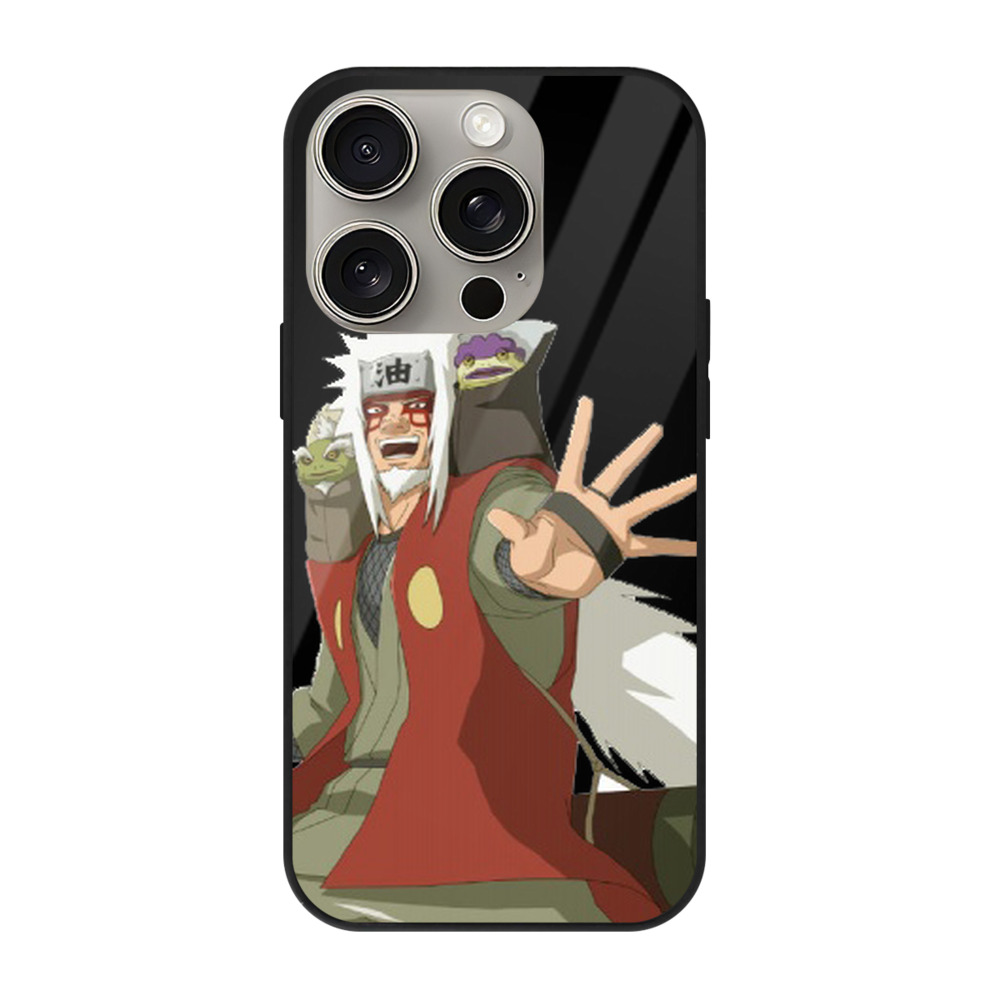 （画像用） NARUTO -ナルト- 自来也（じらいや） Jiraiya 【iPhone15Pro対応】スマホケース 耐衝撃＆黄変防止 背面ガラス