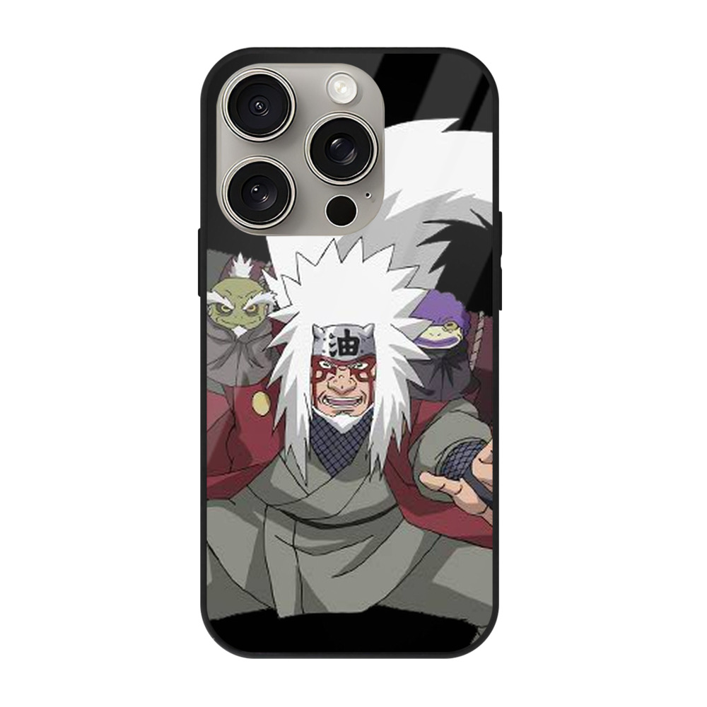 （画像用） NARUTO -ナルト- 自来也（じらいや） Jiraiya 【iPhone15Pro対応】スマホケース 耐衝撃＆黄変防止 背面ガラス