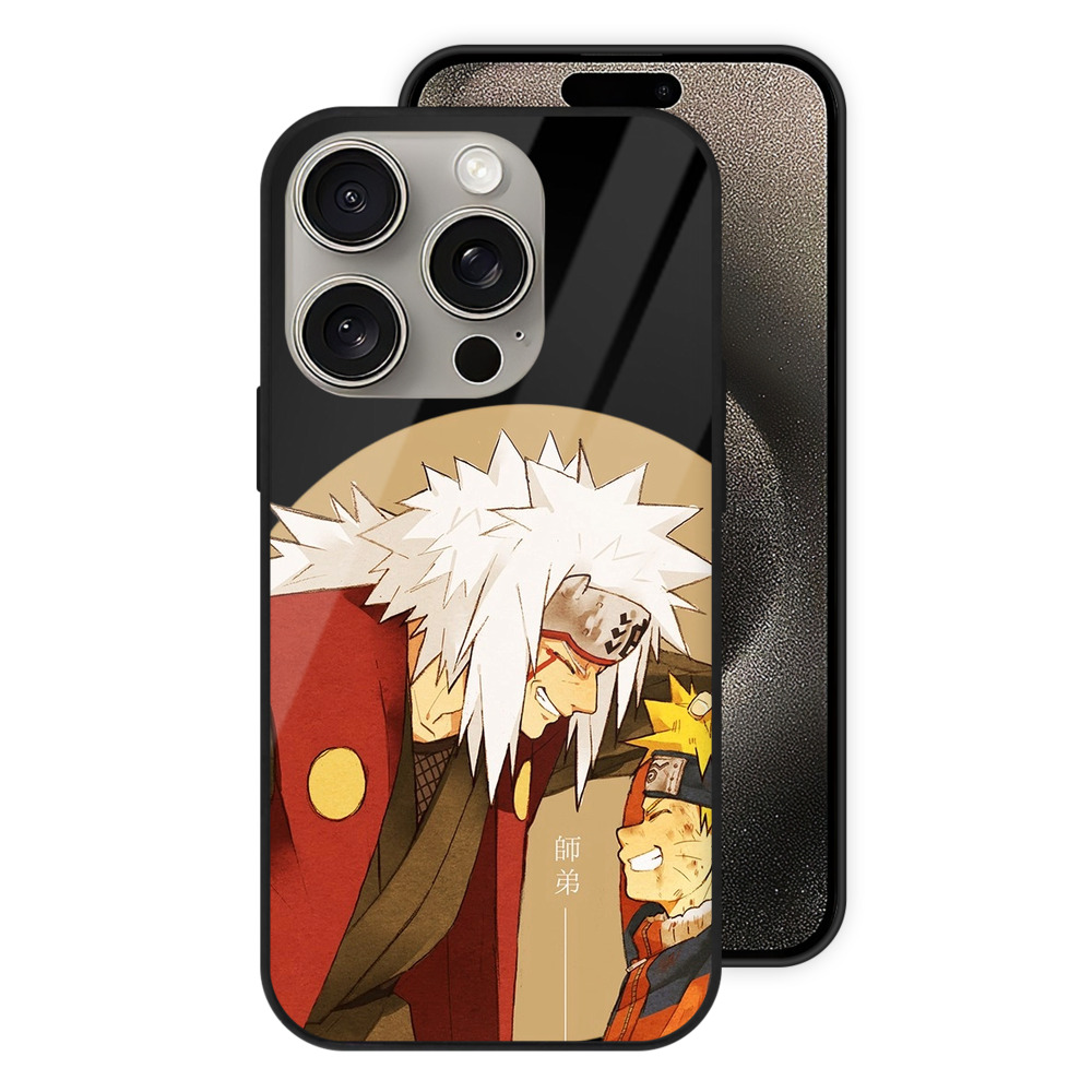 （画像用） NARUTO -ナルト- 自来也（じらいや） Jiraiya 【iPhone15Pro対応】スマホケース 耐衝撃＆黄変防止 背面ガラス