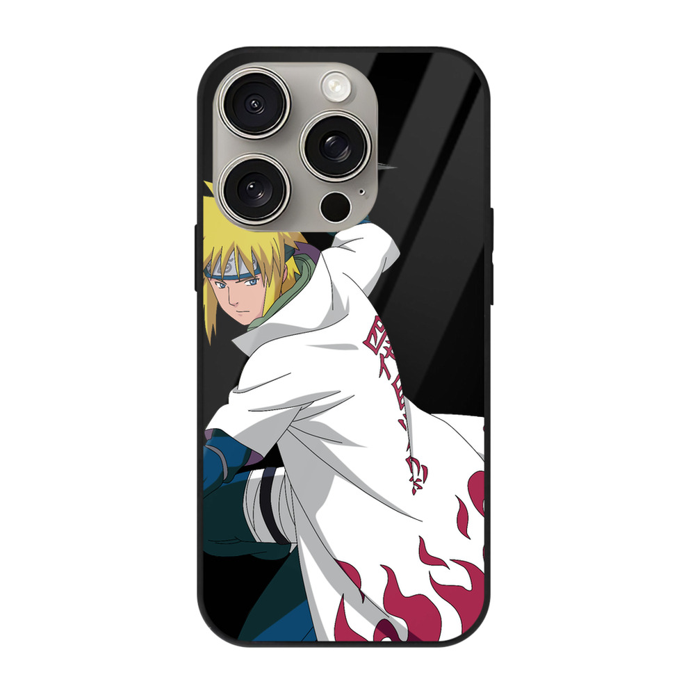 （画像用） NARUTO -ナルト- 波風 ミナト Namikaze Minato 【iPhone15Pro対応】スマホケース 耐衝撃＆黄変防止 背面ガラス