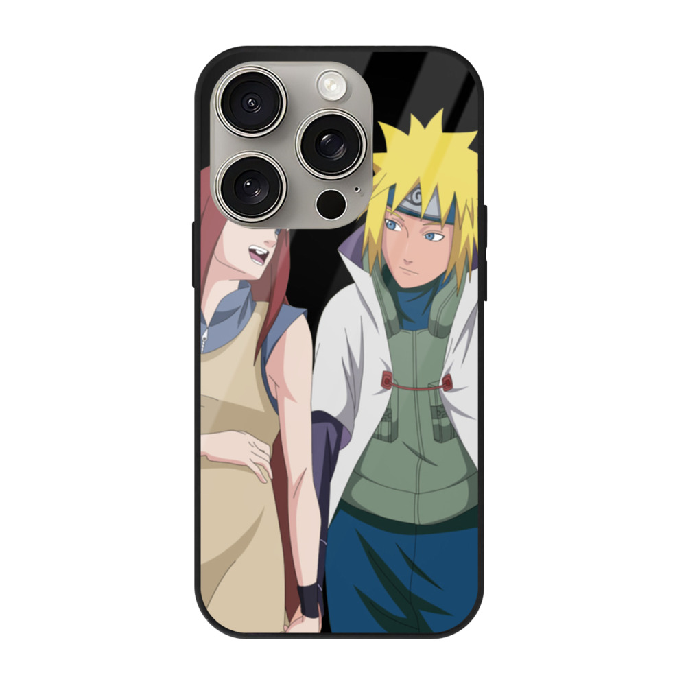 （画像用） NARUTO -ナルト- 波風 ミナト Namikaze Minato 【iPhone15Pro対応】スマホケース 耐衝撃＆黄変防止 背面ガラス