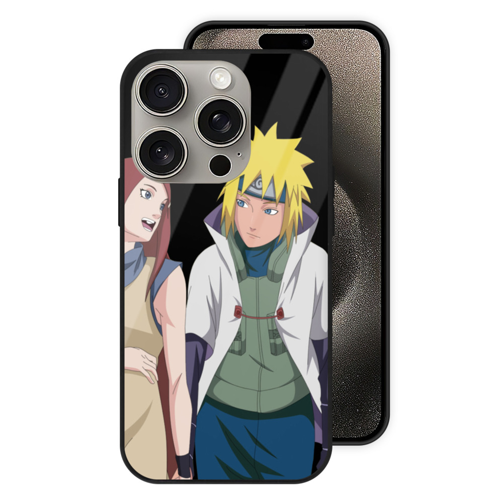 （画像用） NARUTO -ナルト- 波風 ミナト Namikaze Minato 【iPhone15Pro対応】スマホケース 耐衝撃＆黄変防止 背面ガラス