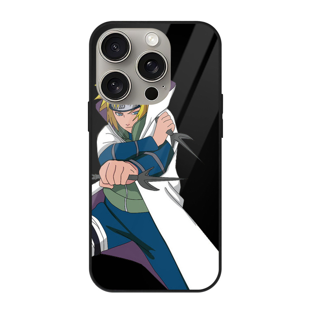 （画像用） NARUTO -ナルト- 波風 ミナト Namikaze Minato 【iPhone15Pro対応】スマホケース 耐衝撃＆黄変防止 背面ガラス