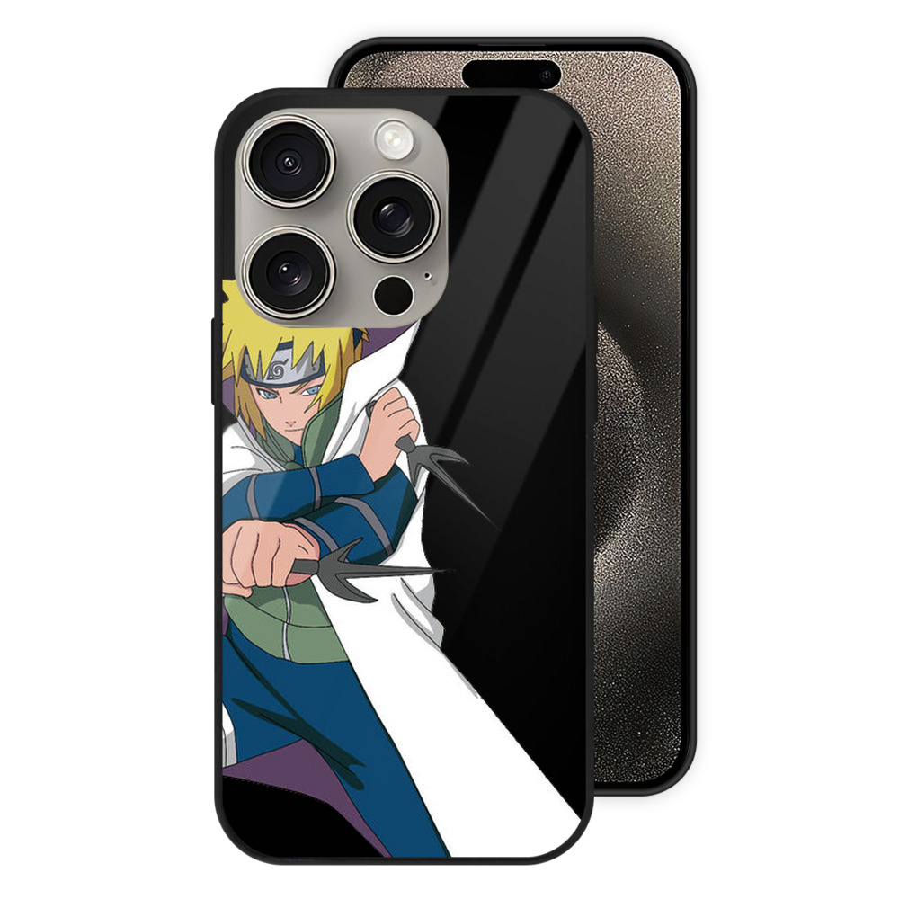 （画像用） NARUTO -ナルト- 波風 ミナト Namikaze Minato 【iPhone15Pro対応】スマホケース 耐衝撃＆黄変防止 背面ガラス
