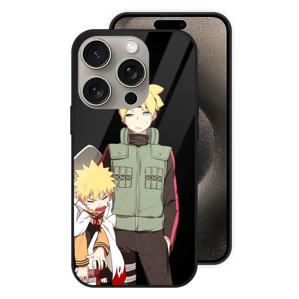 （画像用） NARUTO -ナルト- 波風 ミナト Namikaze Minato 【iPhone15Pro対応】スマホケース 耐衝撃＆黄変防止 背面ガラス