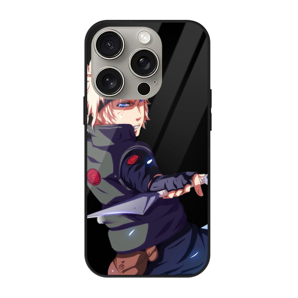 （画像用） NARUTO -ナルト- 波風 ミナト Namikaze Minato 【iPhone15Pro対応】スマホケース 耐衝撃＆黄変防止 背面ガラス