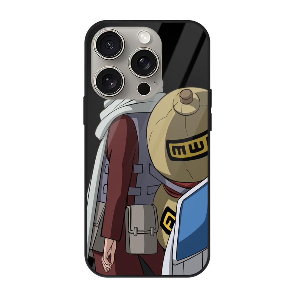 （画像用） NARUTO -ナルト- ガアラ Gaara 【iPhone15Pro対応】スマホケース 耐衝撃＆黄変防止 背面ガラス