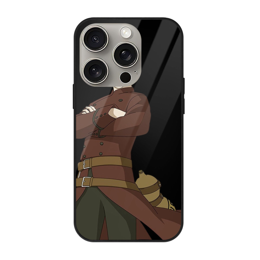 （画像用） NARUTO -ナルト- ガアラ Gaara 【iPhone15Pro対応】スマホケース 耐衝撃＆黄変防止 背面ガラス