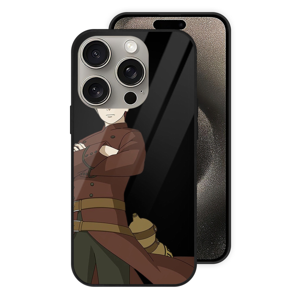 （画像用） NARUTO -ナルト- ガアラ Gaara 【iPhone15Pro対応】スマホケース 耐衝撃＆黄変防止 背面ガラス
