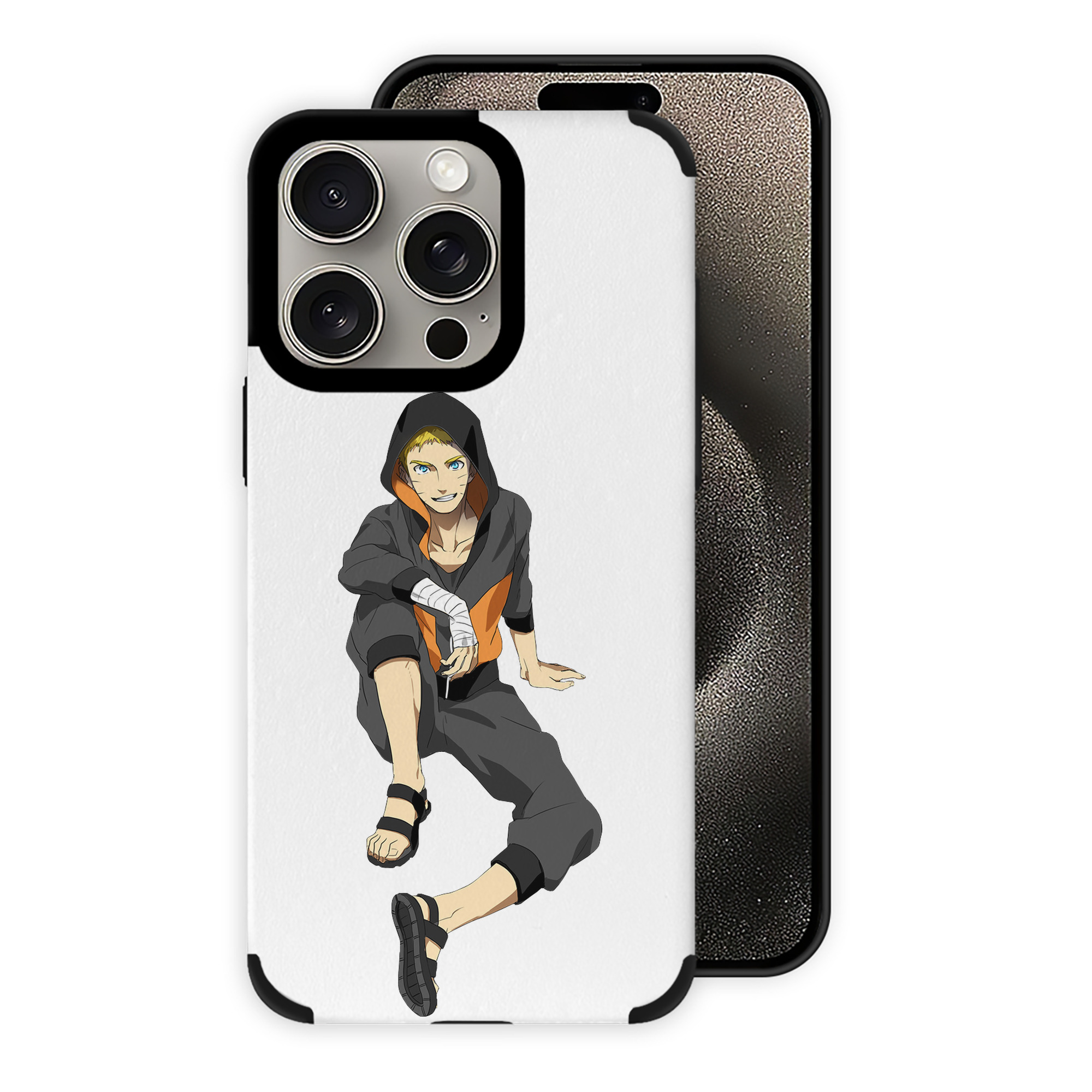 （画像用） NARUTO -ナルト- うずまき ナルト Uzumaki Naruto 【iPhone15ProMax対応】 PUレザー スマホケース 耐衝撃＆黄変防止