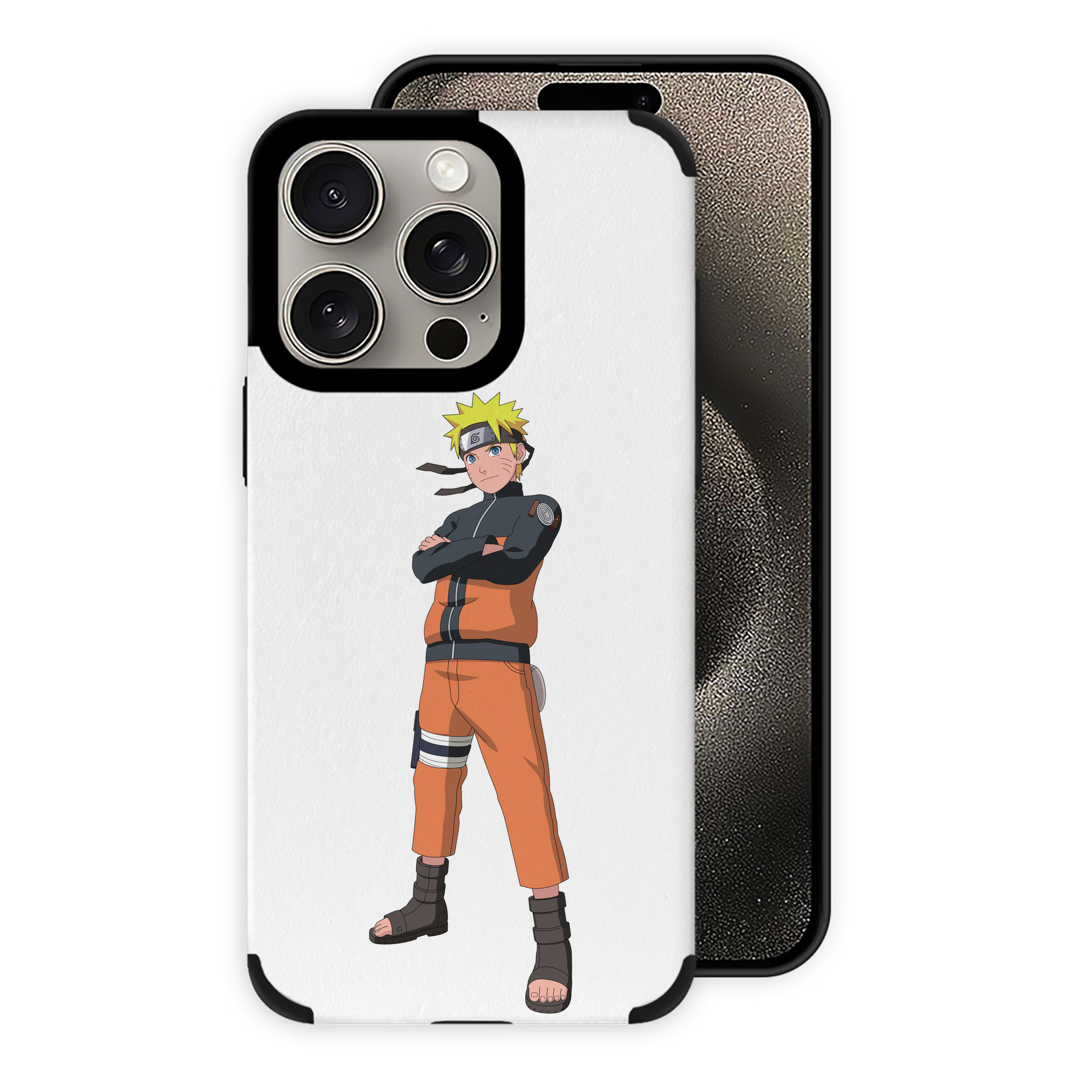 （画像用） NARUTO -ナルト- うずまき ナルト Uzumaki Naruto 【iPhone15ProMax対応】 PUレザー スマホケース 耐衝撃＆黄変防止