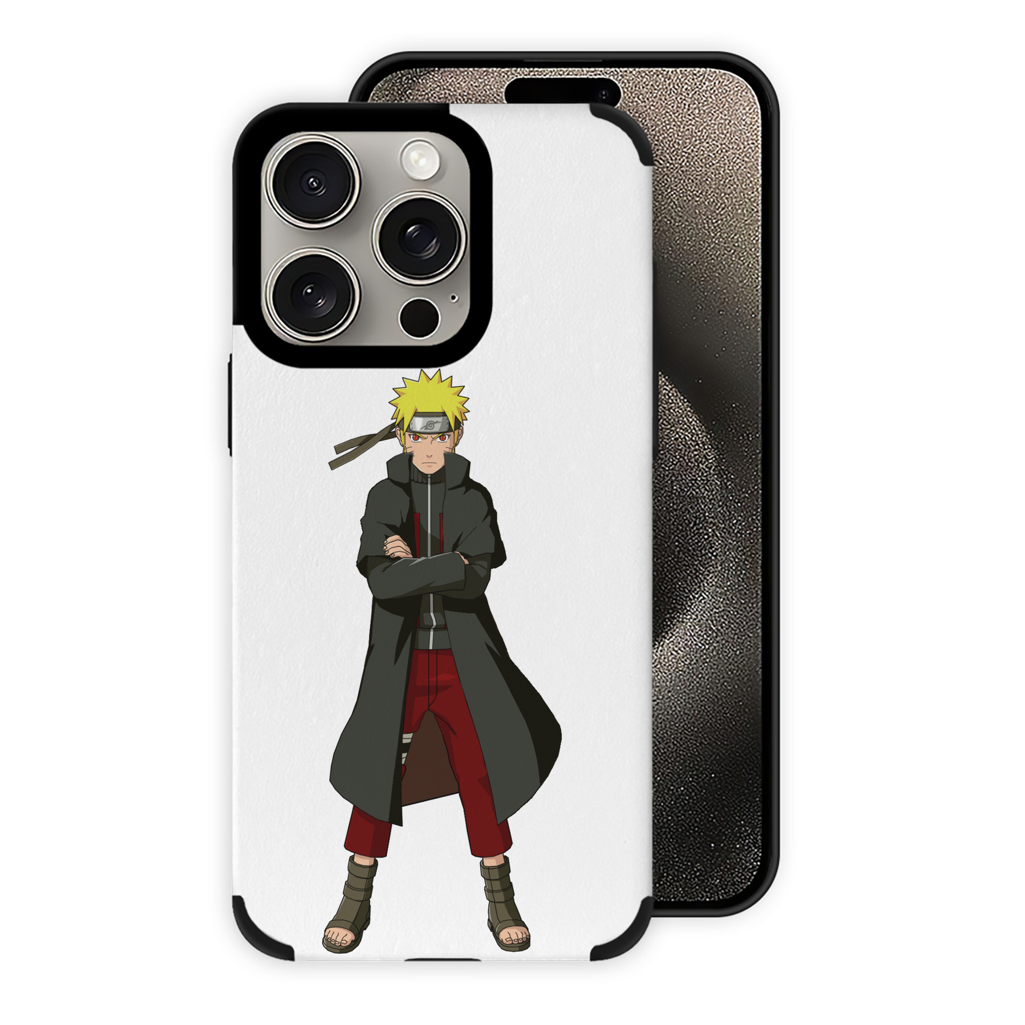 （画像用） NARUTO -ナルト- うずまき ナルト Uzumaki Naruto 【iPhone15ProMax対応】 PUレザー スマホケース 耐衝撃＆黄変防止