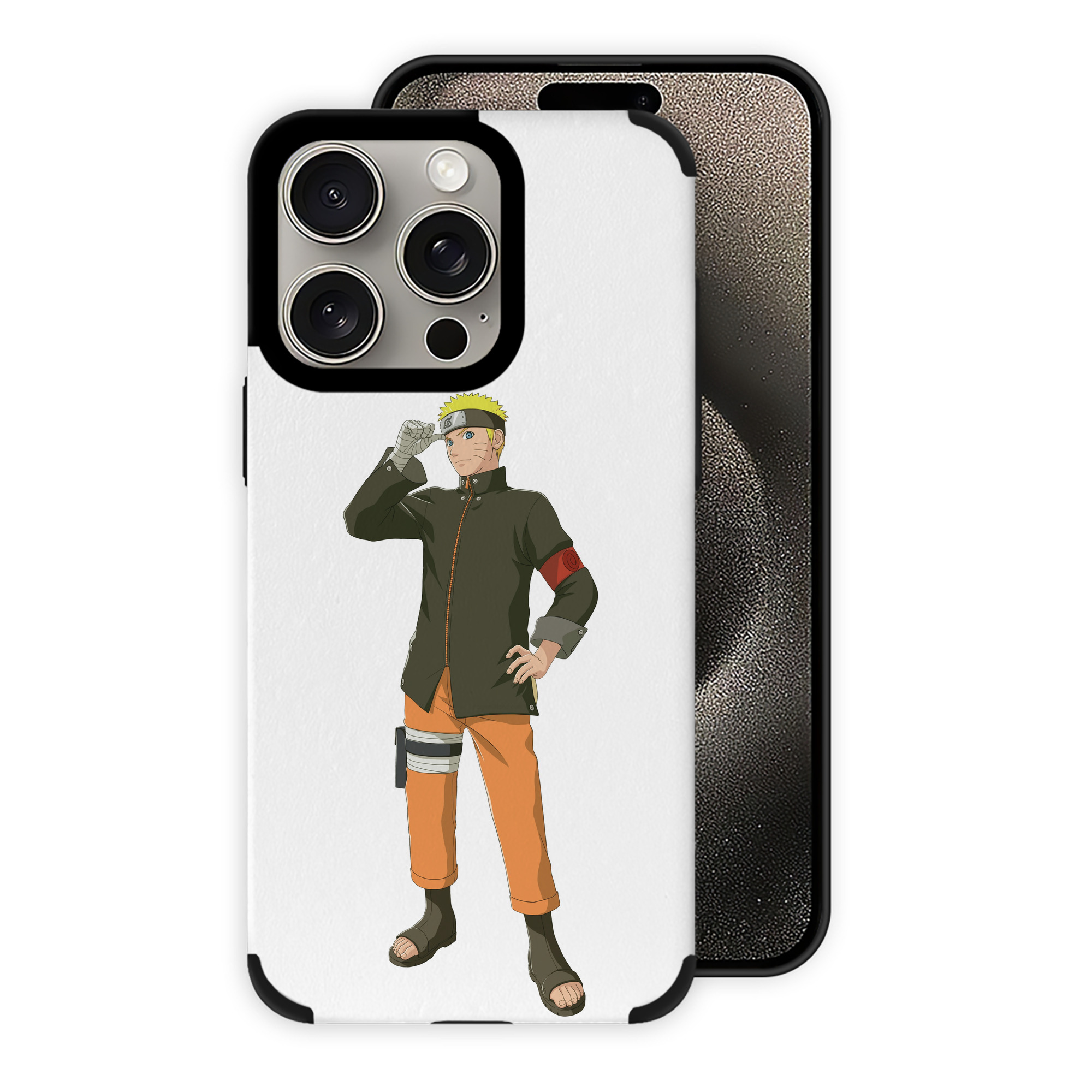 （画像用） NARUTO -ナルト- うずまき ナルト Uzumaki Naruto 【iPhone15ProMax対応】 PUレザー スマホケース 耐衝撃＆黄変防止