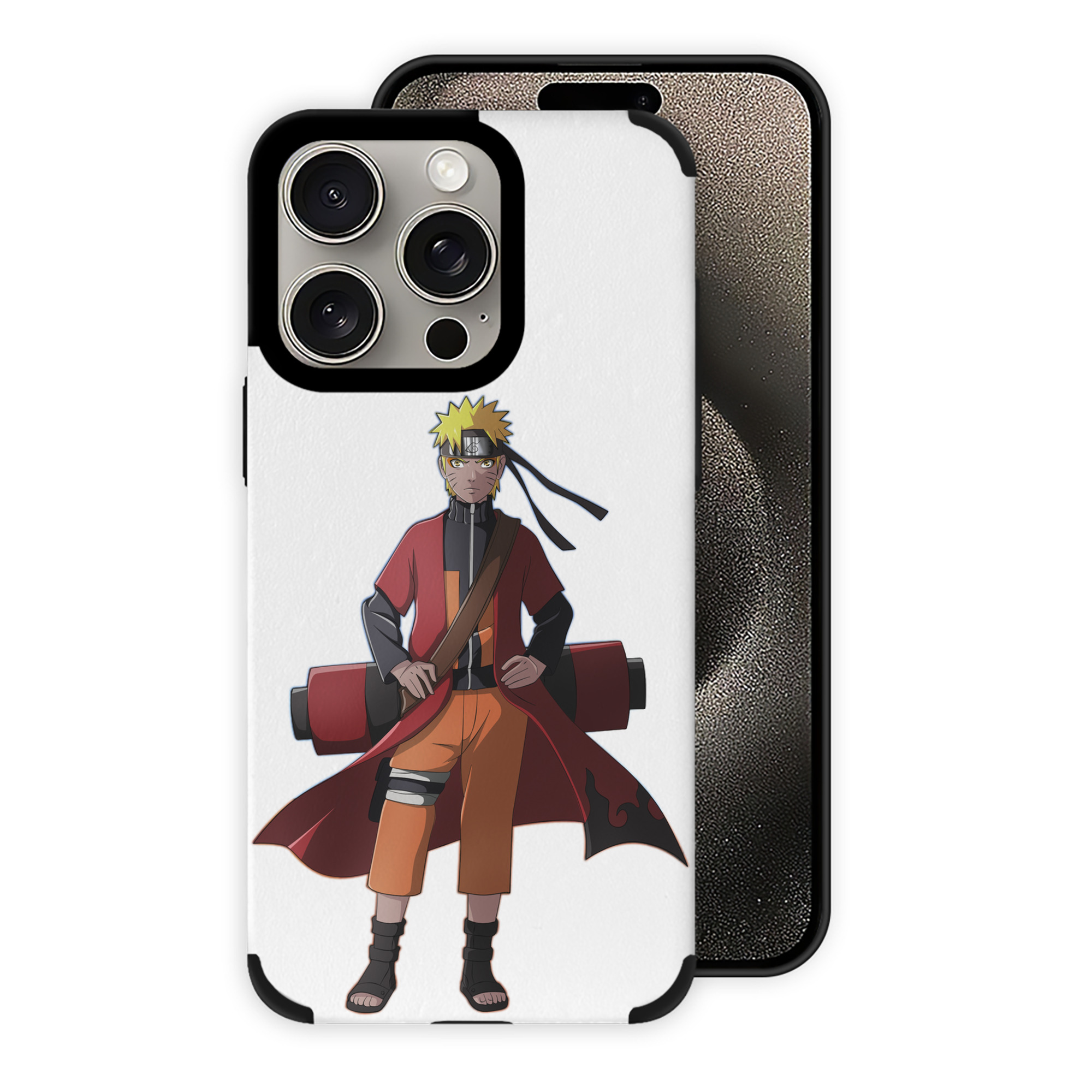 （画像用） NARUTO -ナルト- うずまき ナルト Uzumaki Naruto 【iPhone15ProMax対応】 PUレザー スマホケース 耐衝撃＆黄変防止