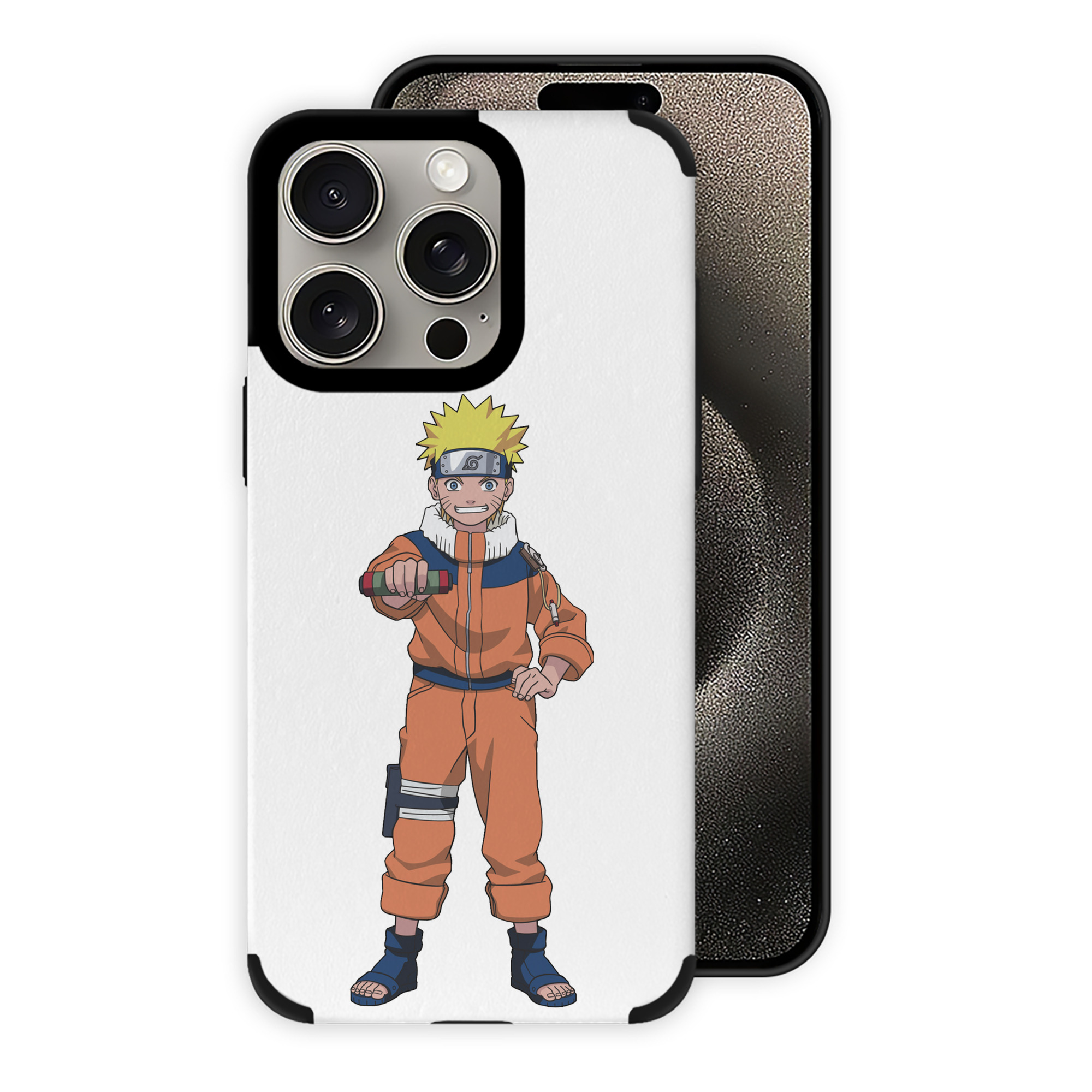 （画像用） NARUTO -ナルト- うずまき ナルト Uzumaki Naruto 【iPhone15ProMax対応】 PUレザー スマホケース 耐衝撃＆黄変防止