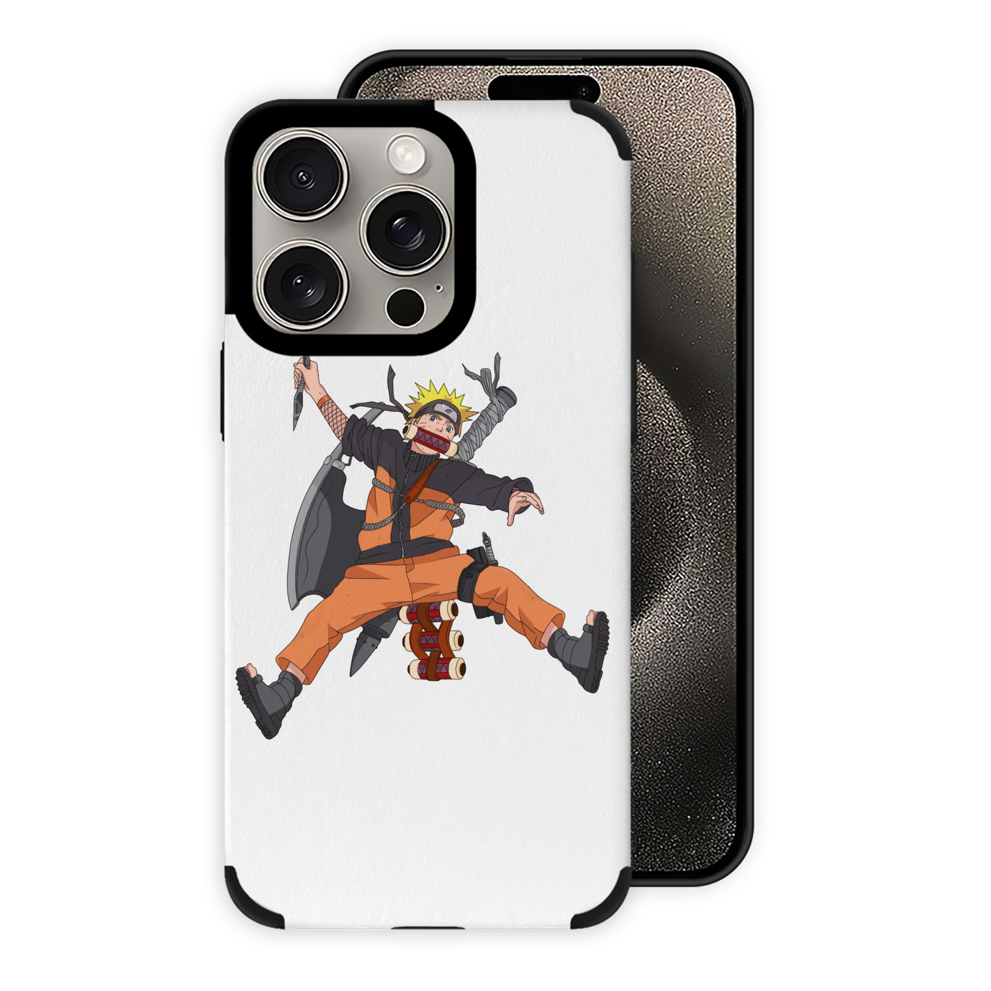 （画像用） NARUTO -ナルト- うずまき ナルト Uzumaki Naruto 【iPhone15ProMax対応】 PUレザー スマホケース 耐衝撃＆黄変防止
