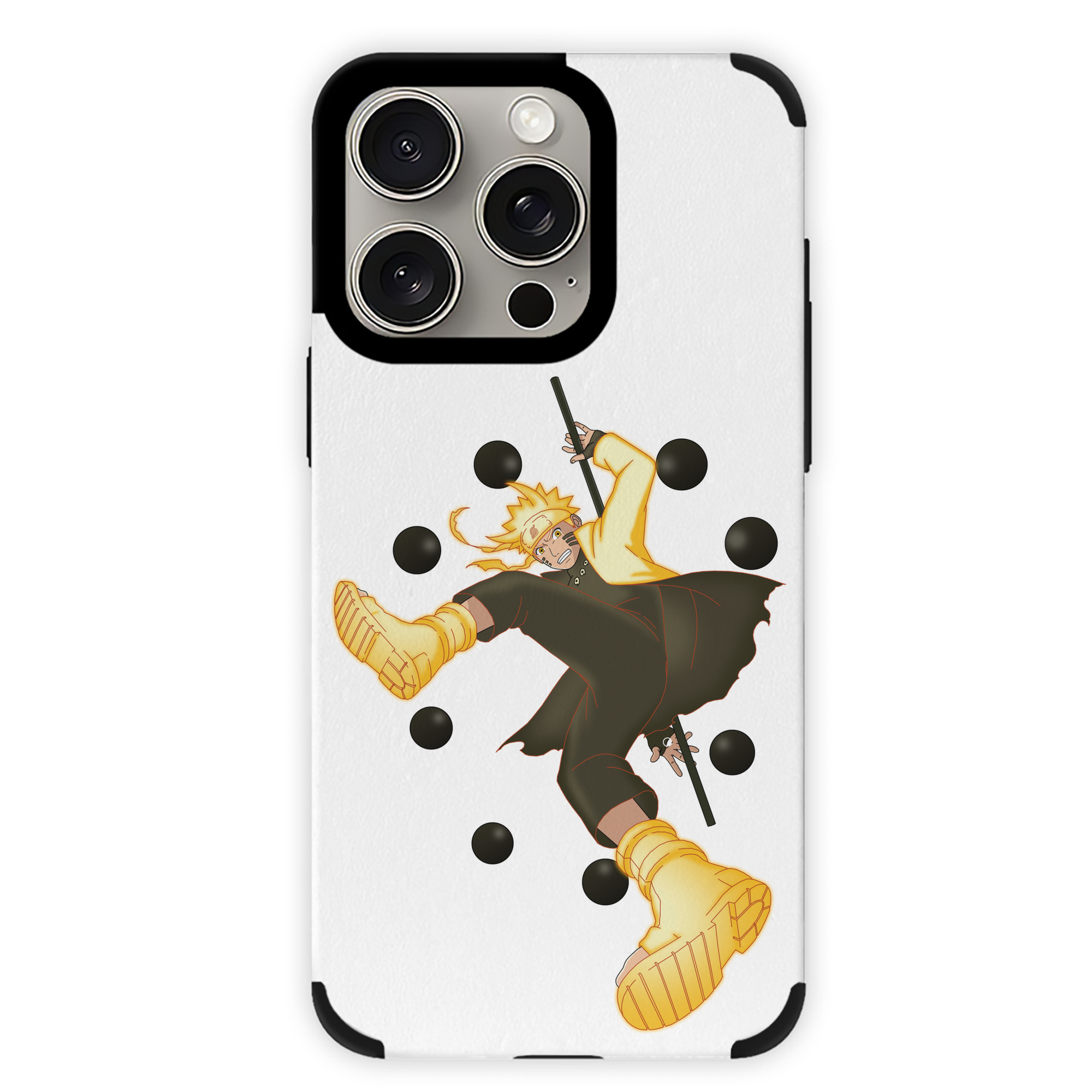 （画像用） NARUTO -ナルト- うずまき ナルト Uzumaki Naruto 【iPhone15ProMax対応】 PUレザー スマホケース 耐衝撃＆黄変防止