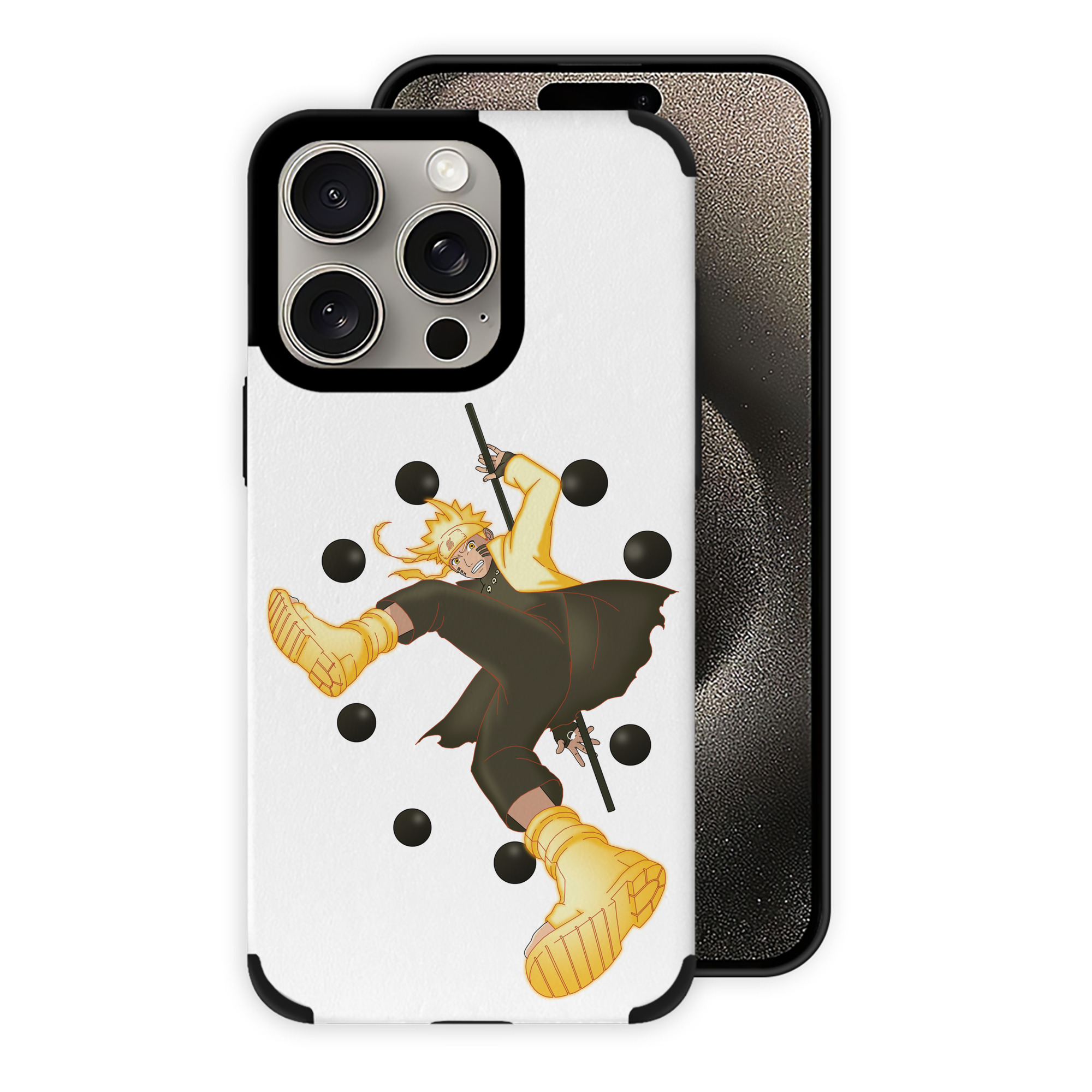 （画像用） NARUTO -ナルト- うずまき ナルト Uzumaki Naruto 【iPhone15ProMax対応】 PUレザー スマホケース 耐衝撃＆黄変防止
