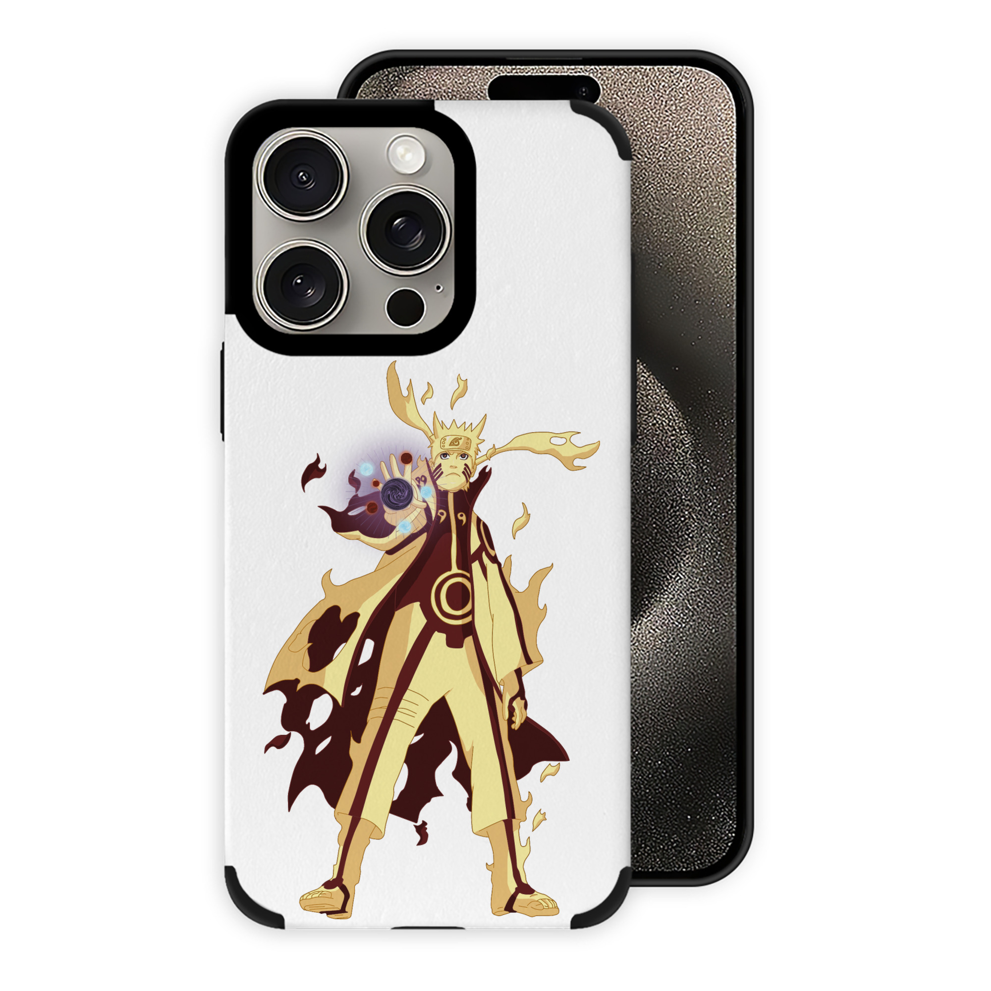 （画像用） NARUTO -ナルト- うずまき ナルト Uzumaki Naruto 【iPhone15ProMax対応】 PUレザー スマホケース 耐衝撃＆黄変防止