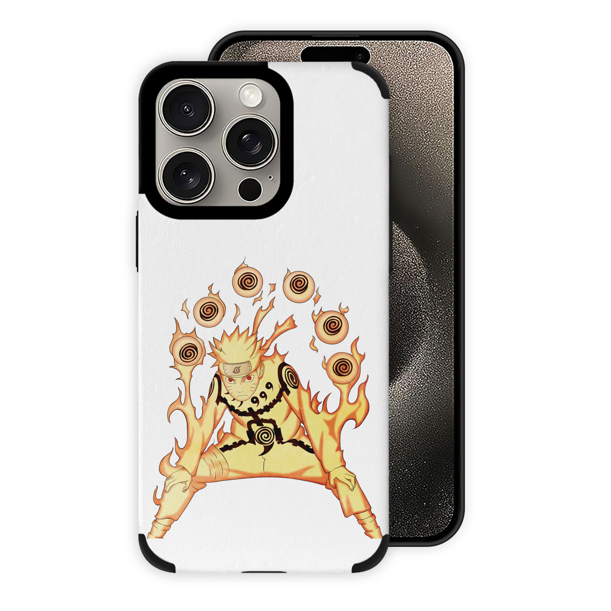 （画像用） NARUTO -ナルト- うずまき ナルト Uzumaki Naruto 【iPhone15ProMax対応】 PUレザー スマホケース 耐衝撃＆黄変防止
