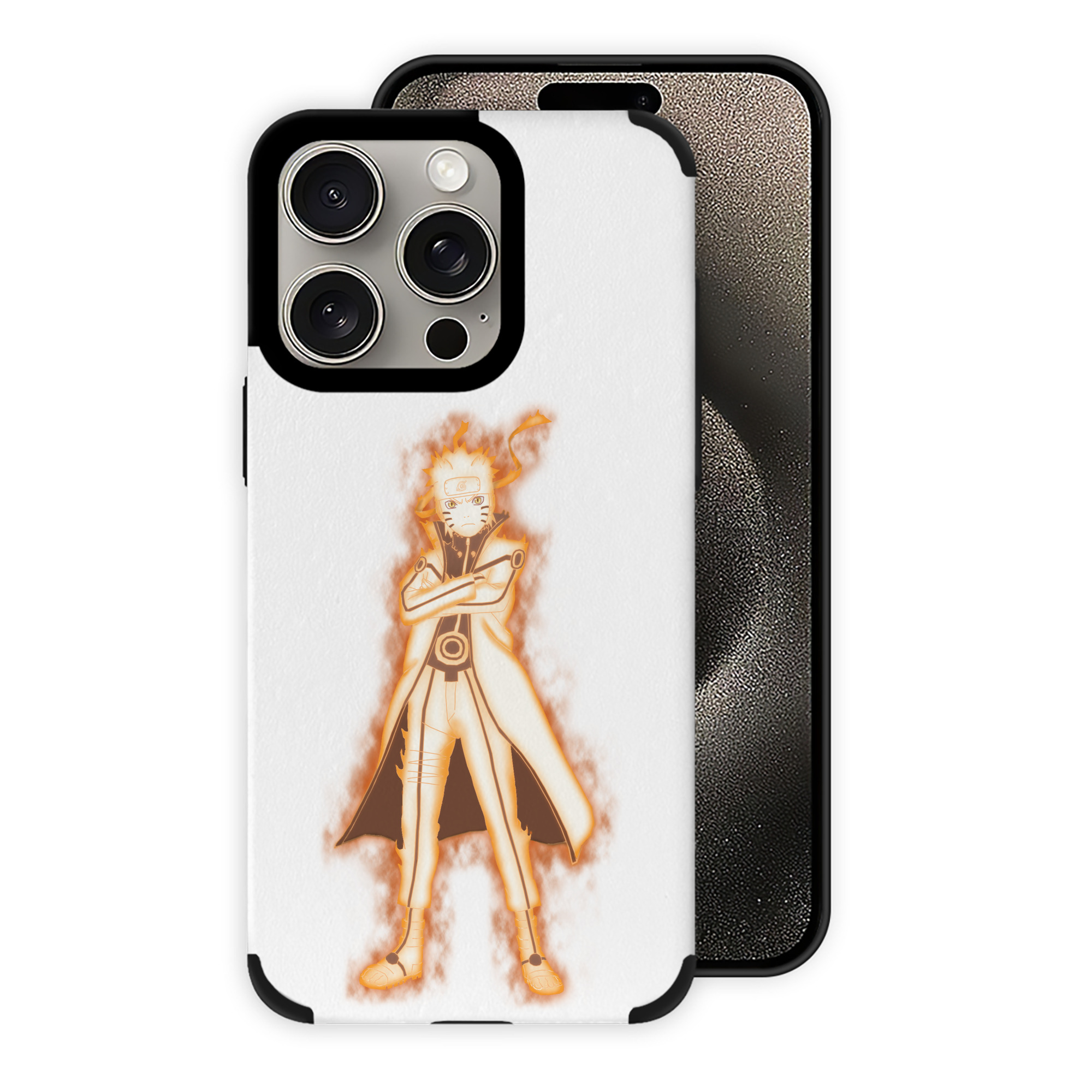 （画像用） NARUTO -ナルト- うずまき ナルト Uzumaki Naruto 【iPhone15ProMax対応】 PUレザー スマホケース 耐衝撃＆黄変防止