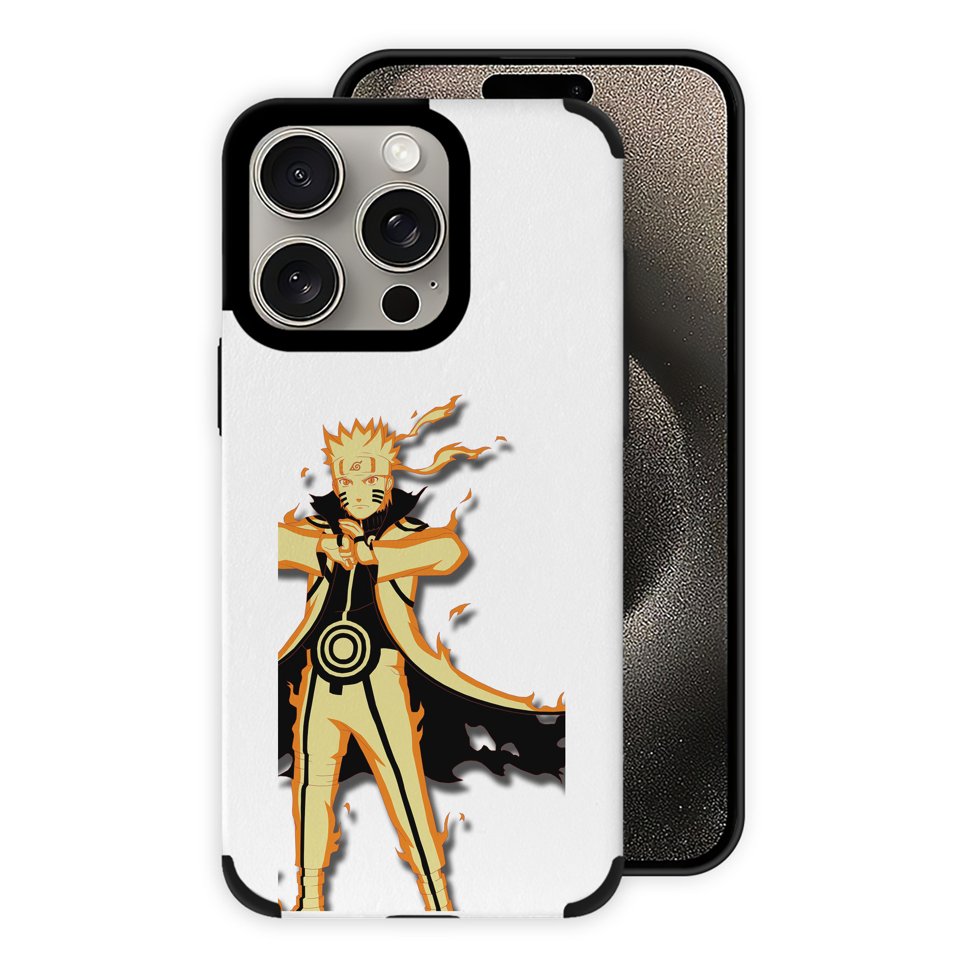 （画像用） NARUTO -ナルト- うずまき ナルト Uzumaki Naruto 【iPhone15ProMax対応】 PUレザー スマホケース 耐衝撃＆黄変防止