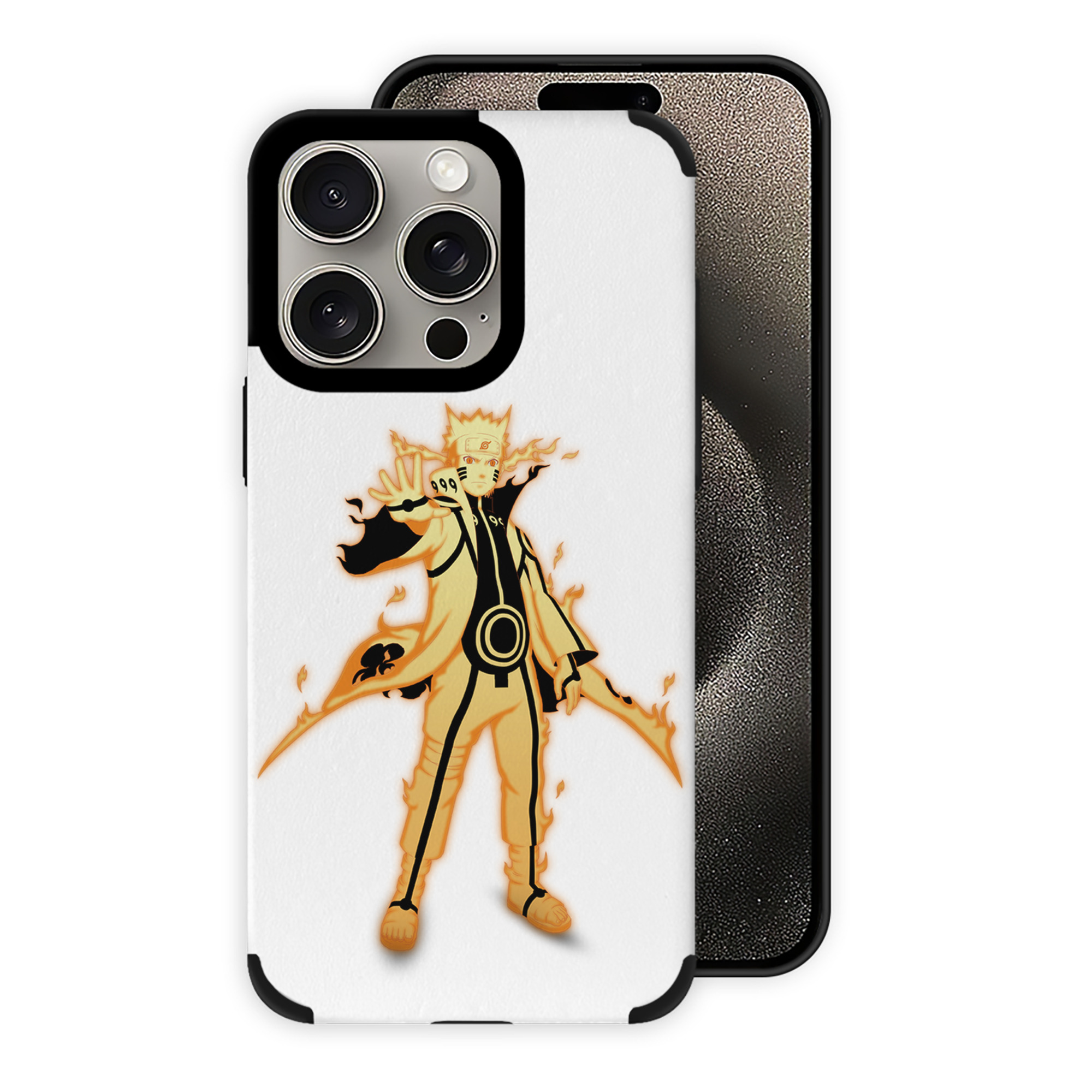 （画像用） NARUTO -ナルト- うずまき ナルト Uzumaki Naruto 【iPhone15ProMax対応】 PUレザー スマホケース 耐衝撃＆黄変防止