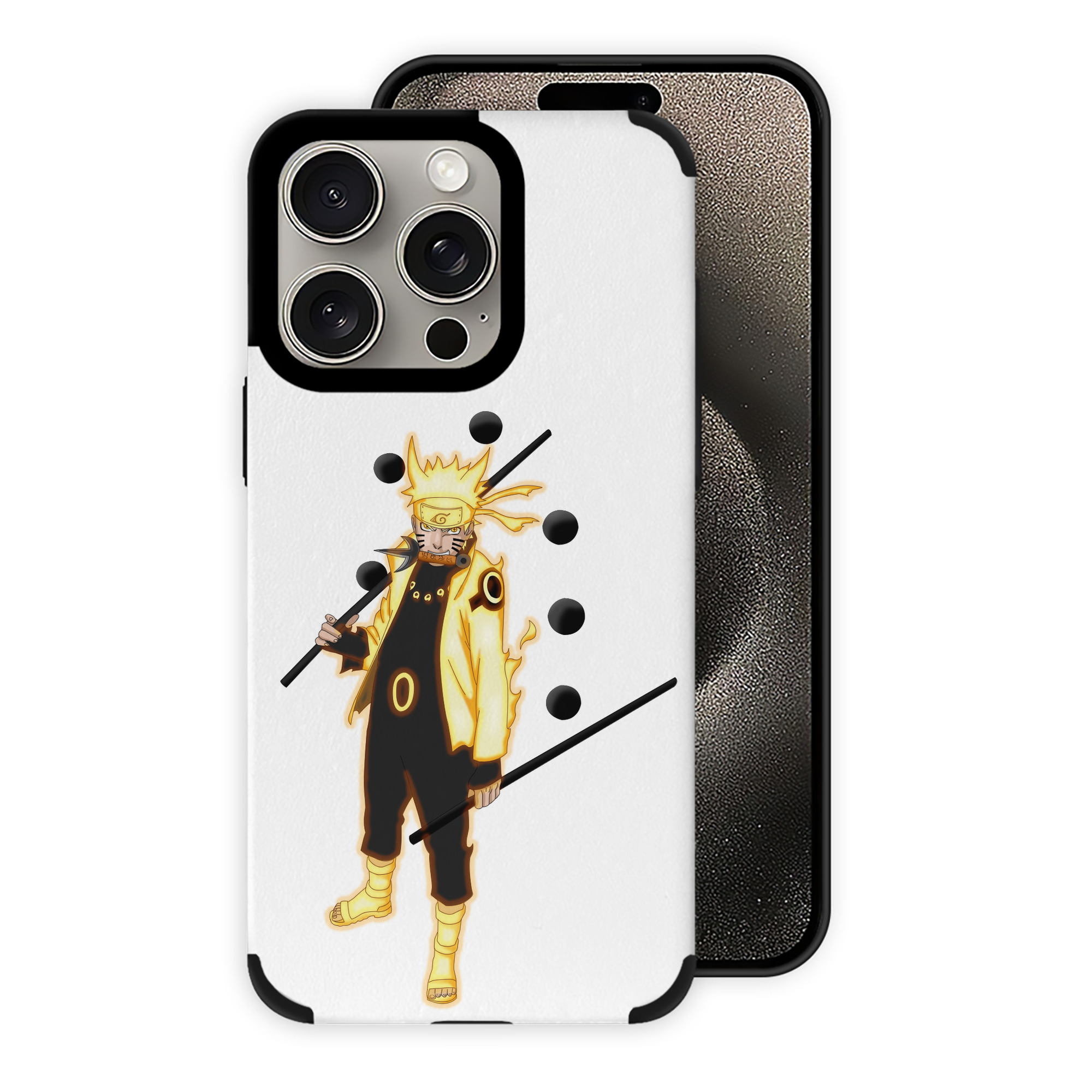 （画像用） NARUTO -ナルト- うずまき ナルト Uzumaki Naruto 【iPhone15ProMax対応】 PUレザー スマホケース 耐衝撃＆黄変防止