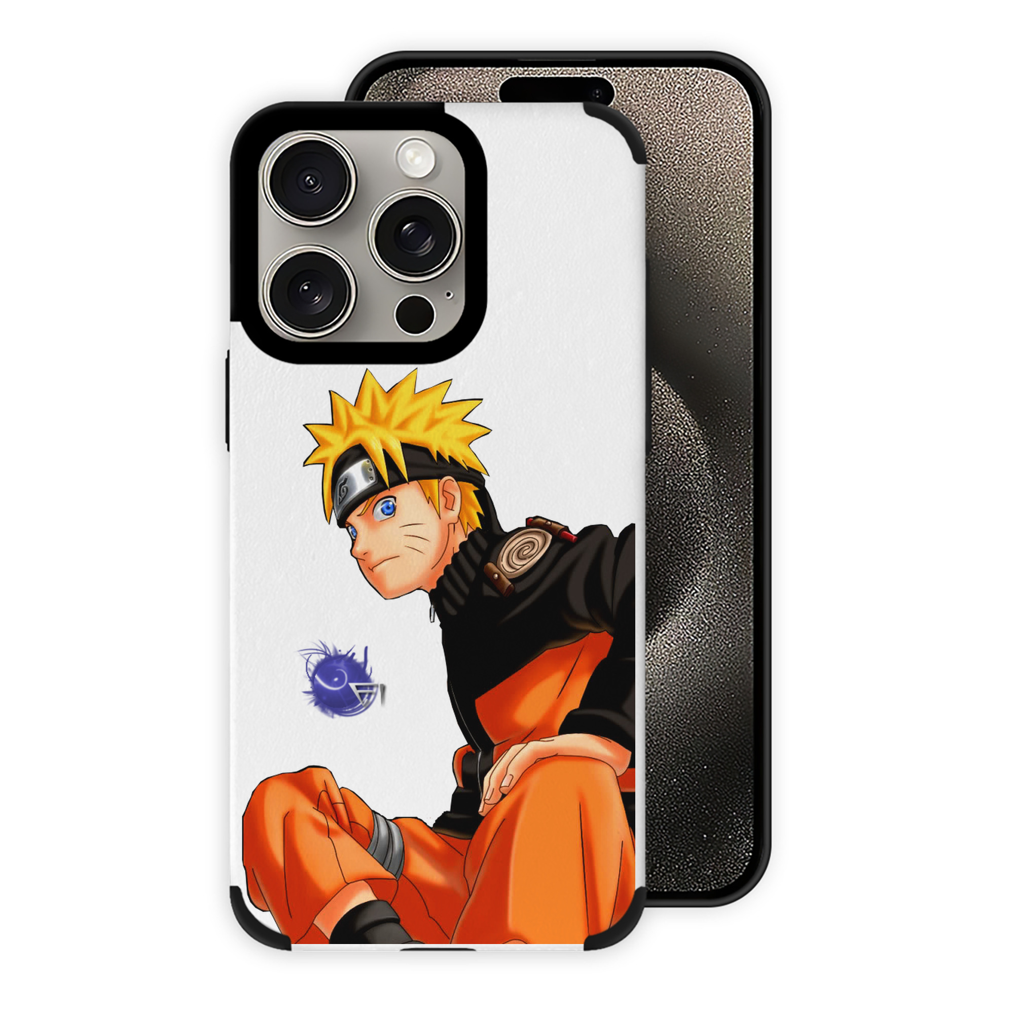（画像用） NARUTO -ナルト- うずまき ナルト Uzumaki Naruto 【iPhone15ProMax対応】 PUレザー スマホケース 耐衝撃＆黄変防止
