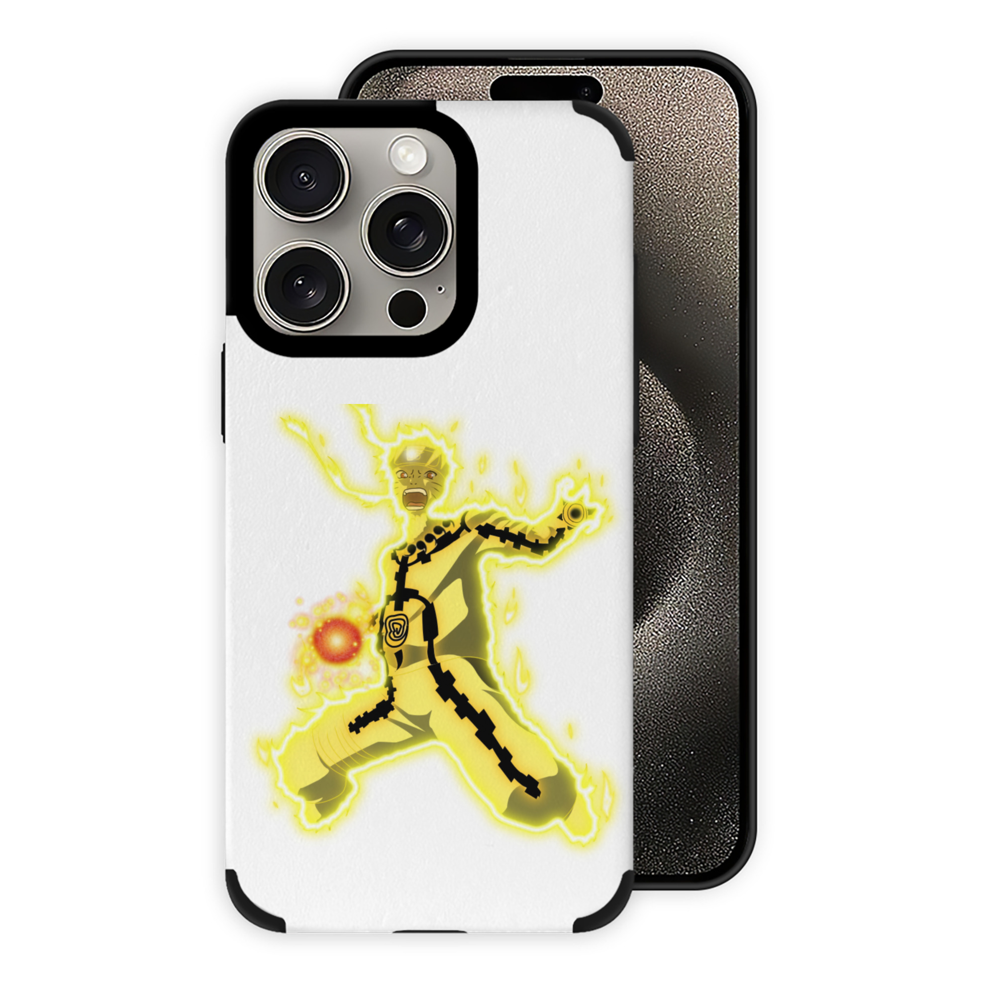 （画像用） NARUTO -ナルト- うずまき ナルト Uzumaki Naruto 【iPhone15ProMax対応】 PUレザー スマホケース 耐衝撃＆黄変防止