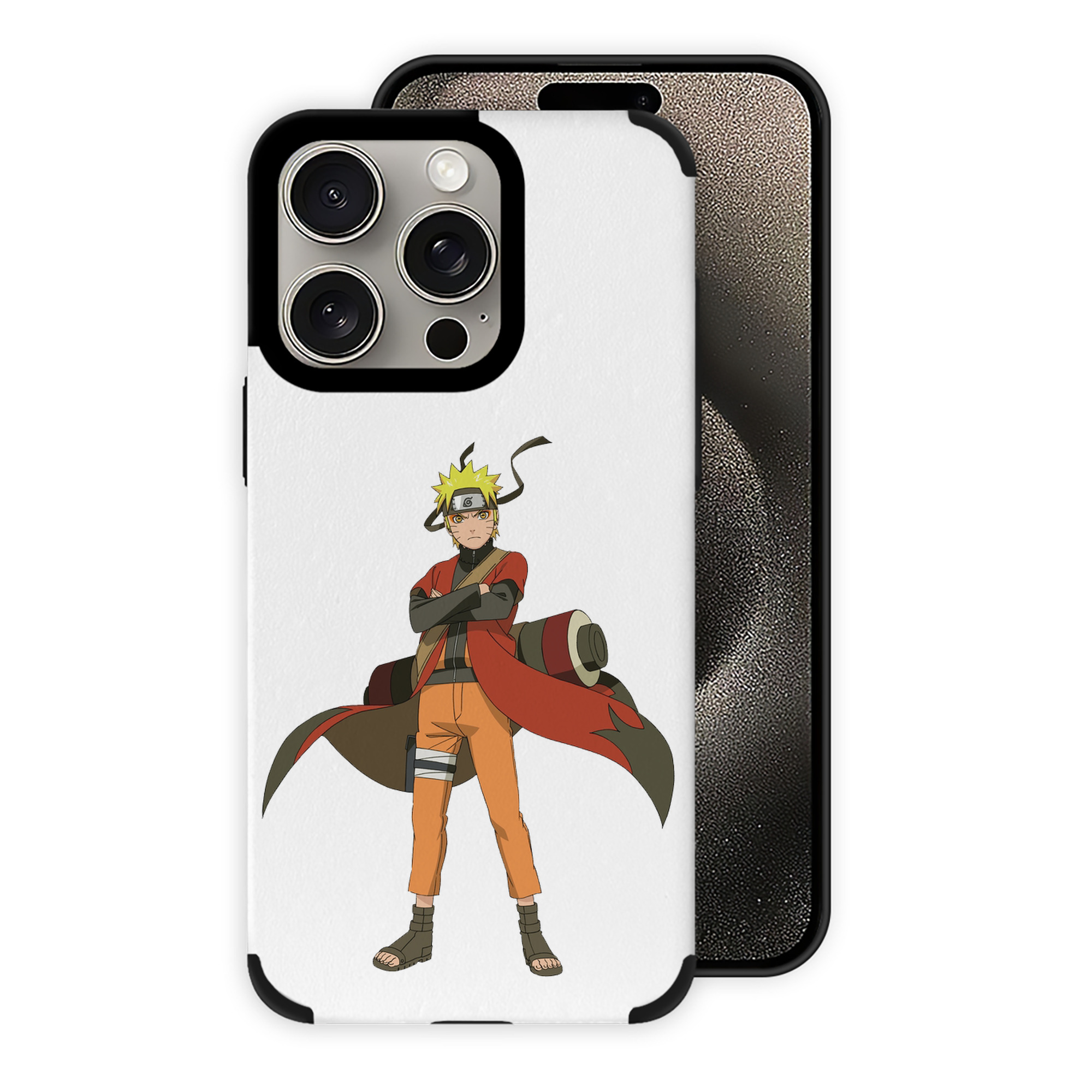 （画像用） NARUTO -ナルト- うずまき ナルト Uzumaki Naruto 【iPhone15ProMax対応】 PUレザー スマホケース 耐衝撃＆黄変防止