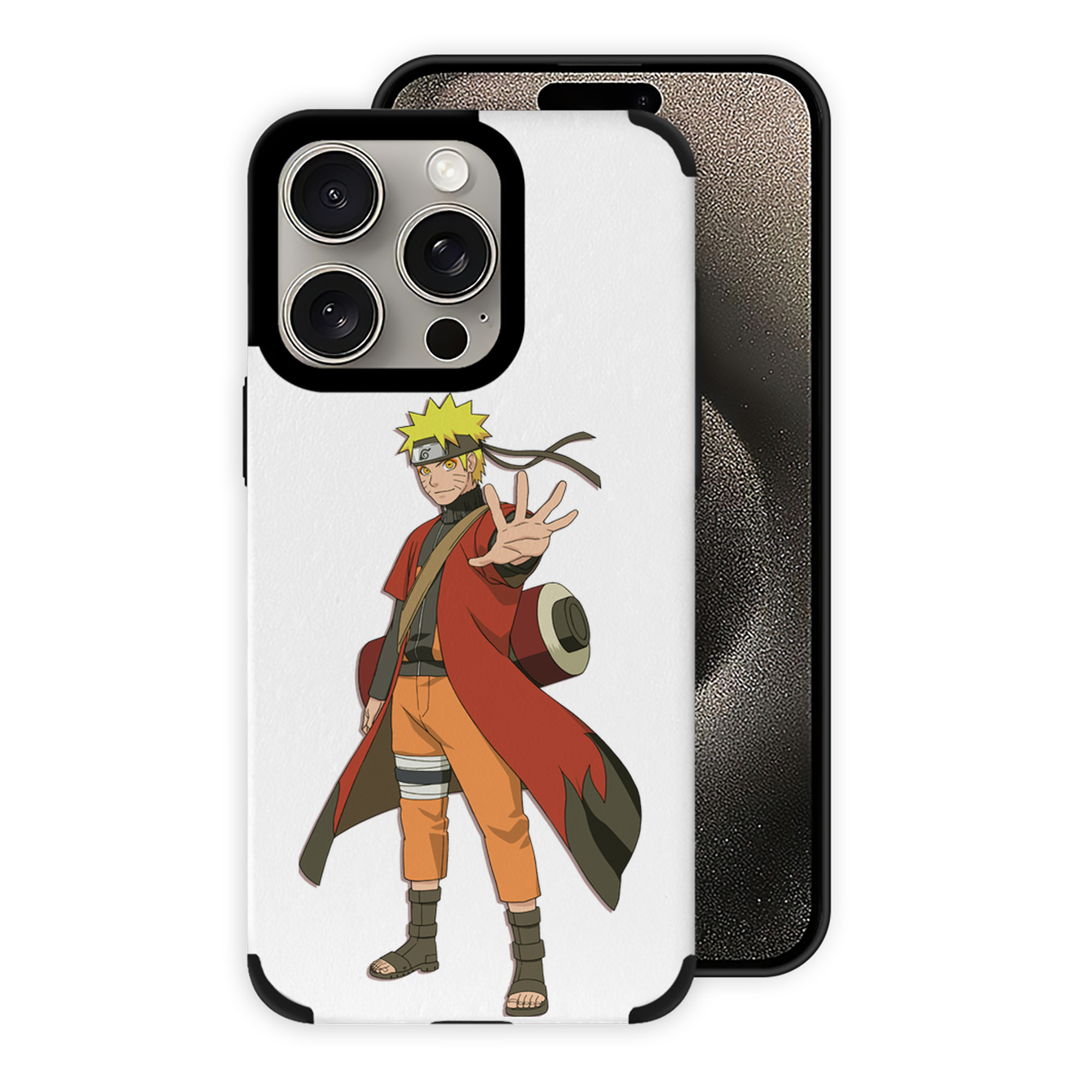 （画像用） NARUTO -ナルト- うずまき ナルト Uzumaki Naruto 【iPhone15ProMax対応】 PUレザー スマホケース 耐衝撃＆黄変防止