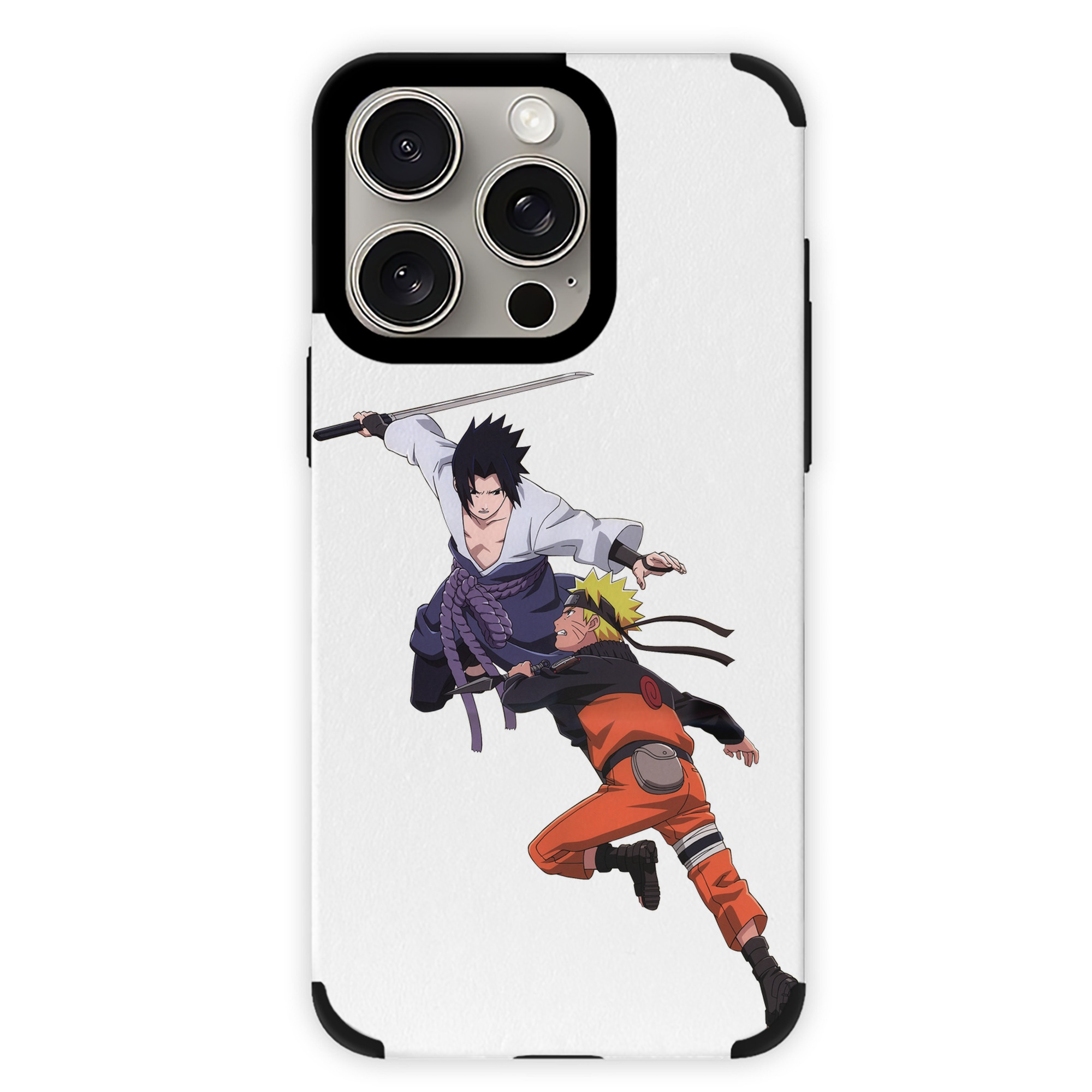 （画像用） NARUTO -ナルト- うちは サスケ Uchiha Sasuke 【iPhone15ProMax対応】 PUレザー スマホケース 耐衝撃＆黄変防止