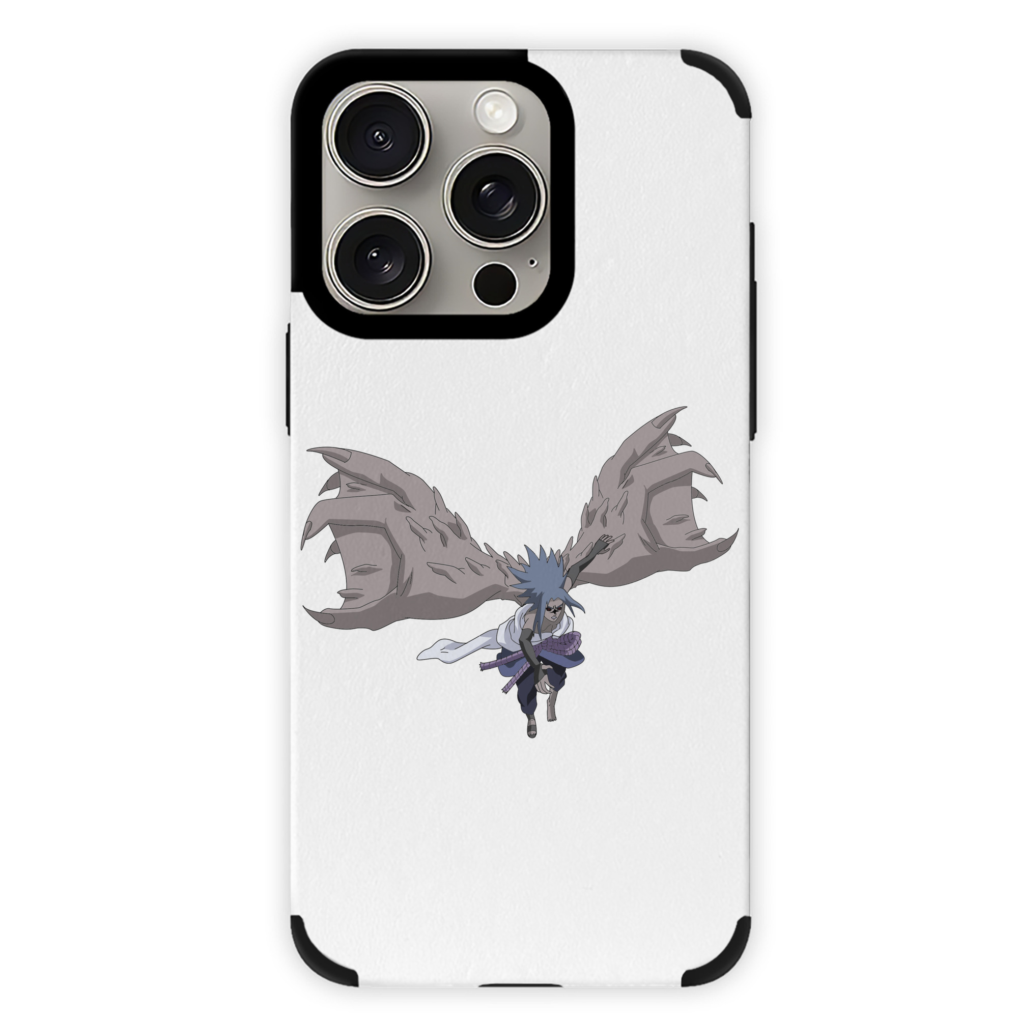 （画像用） NARUTO -ナルト- うちは サスケ Uchiha Sasuke 【iPhone15ProMax対応】 PUレザー スマホケース 耐衝撃＆黄変防止