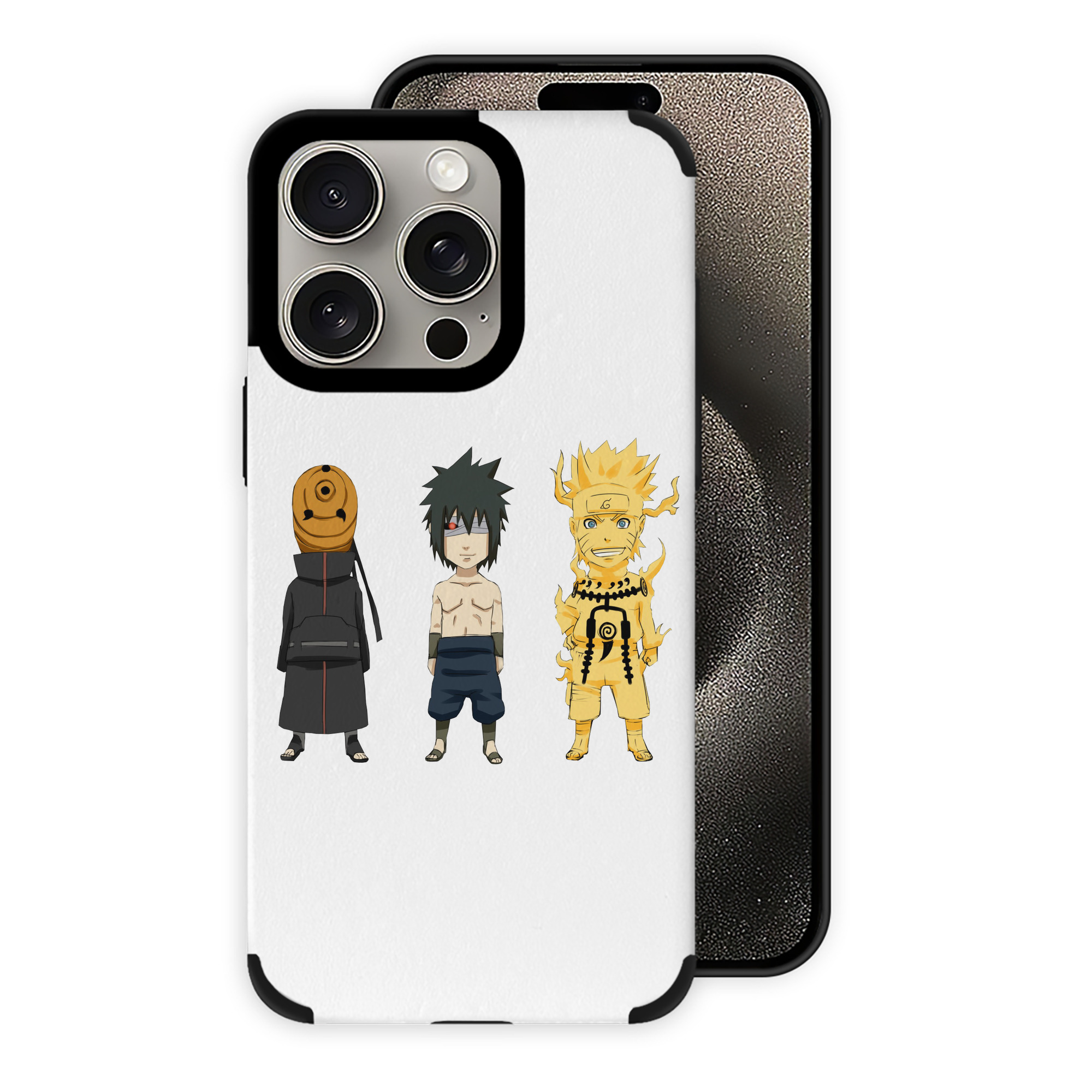 （画像用） NARUTO -ナルト- うちは サスケ Uchiha Sasuke 【iPhone15ProMax対応】 PUレザー スマホケース 耐衝撃＆黄変防止